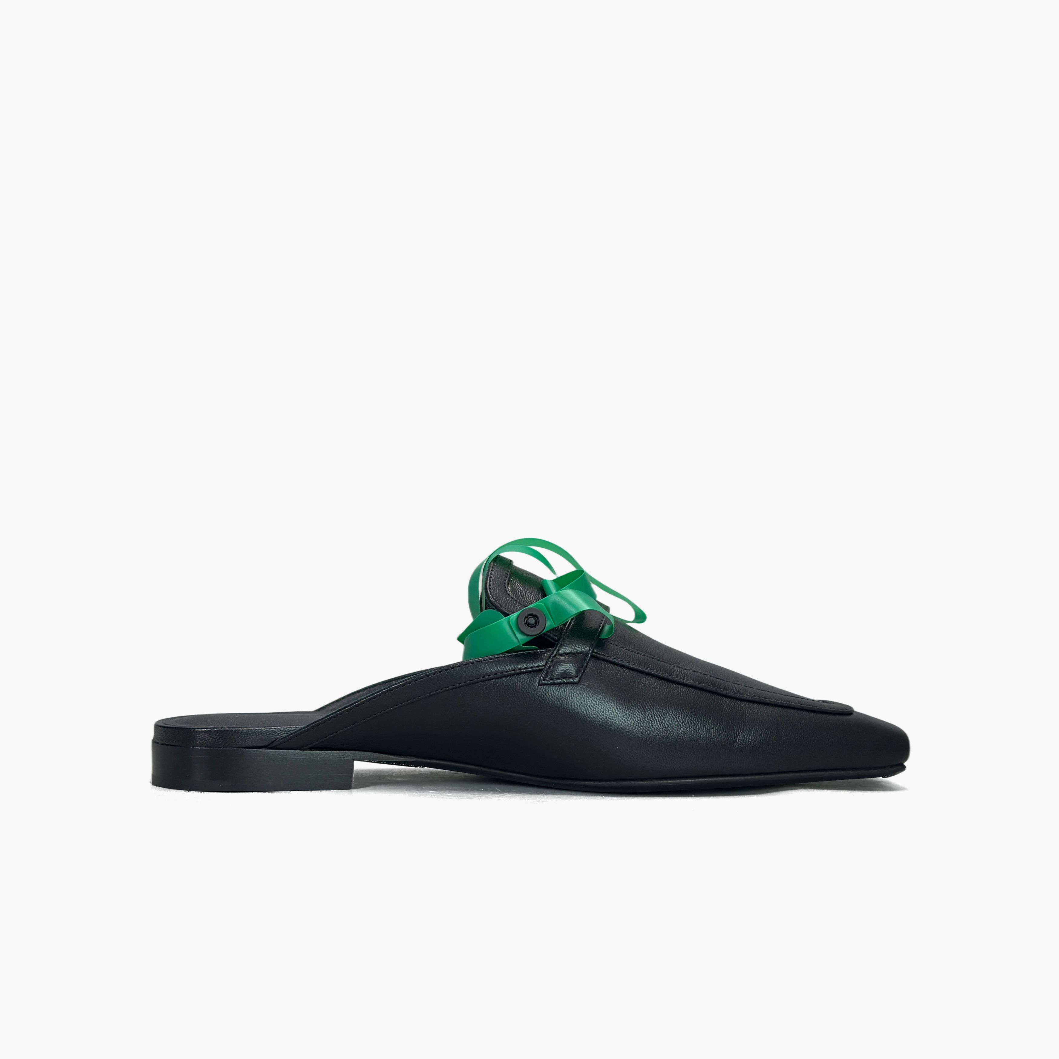 Hermes Hermès Groupie Black Leather Mules Size 38 Size US 8 / IT 38 - 2 Thumbnail