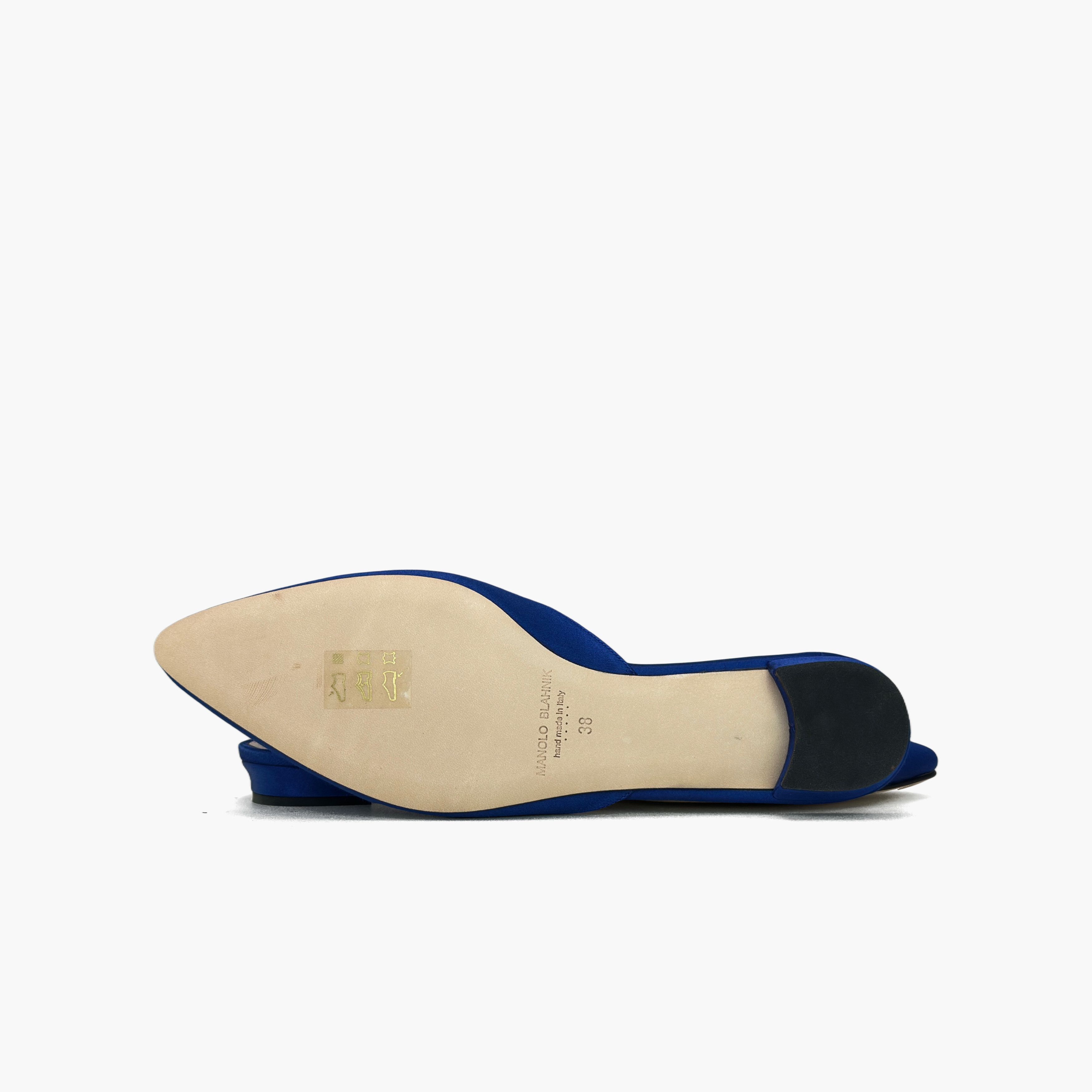 Manolo Blahnik Manolo Blahnik Crystal Buckle Satin Mules Size 38 Size US 8 / IT 38 - 8 Thumbnail