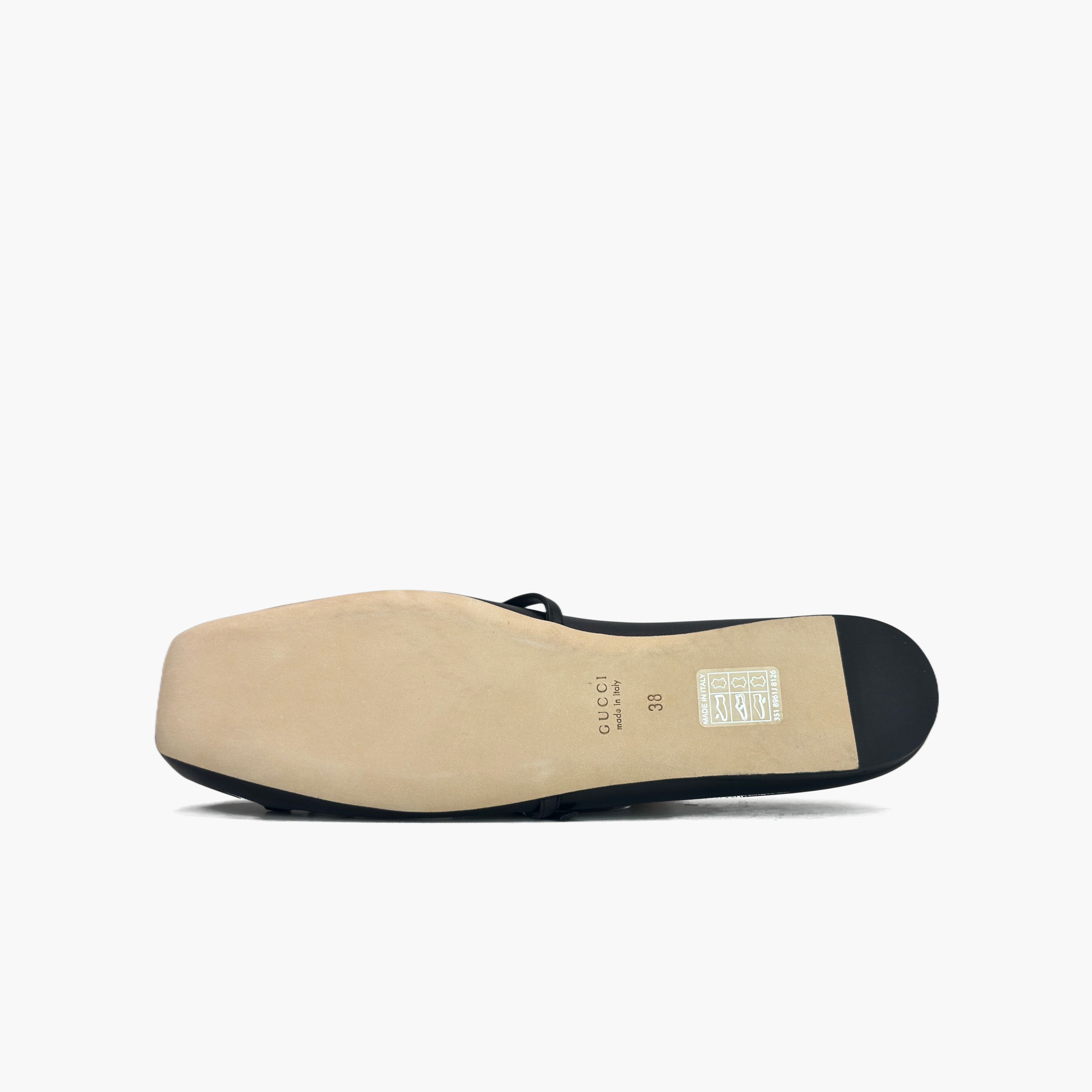 Gucci Gucci Black Leather Horsebit Flats Size 38 Size US 8 / IT 38 - 8 Thumbnail