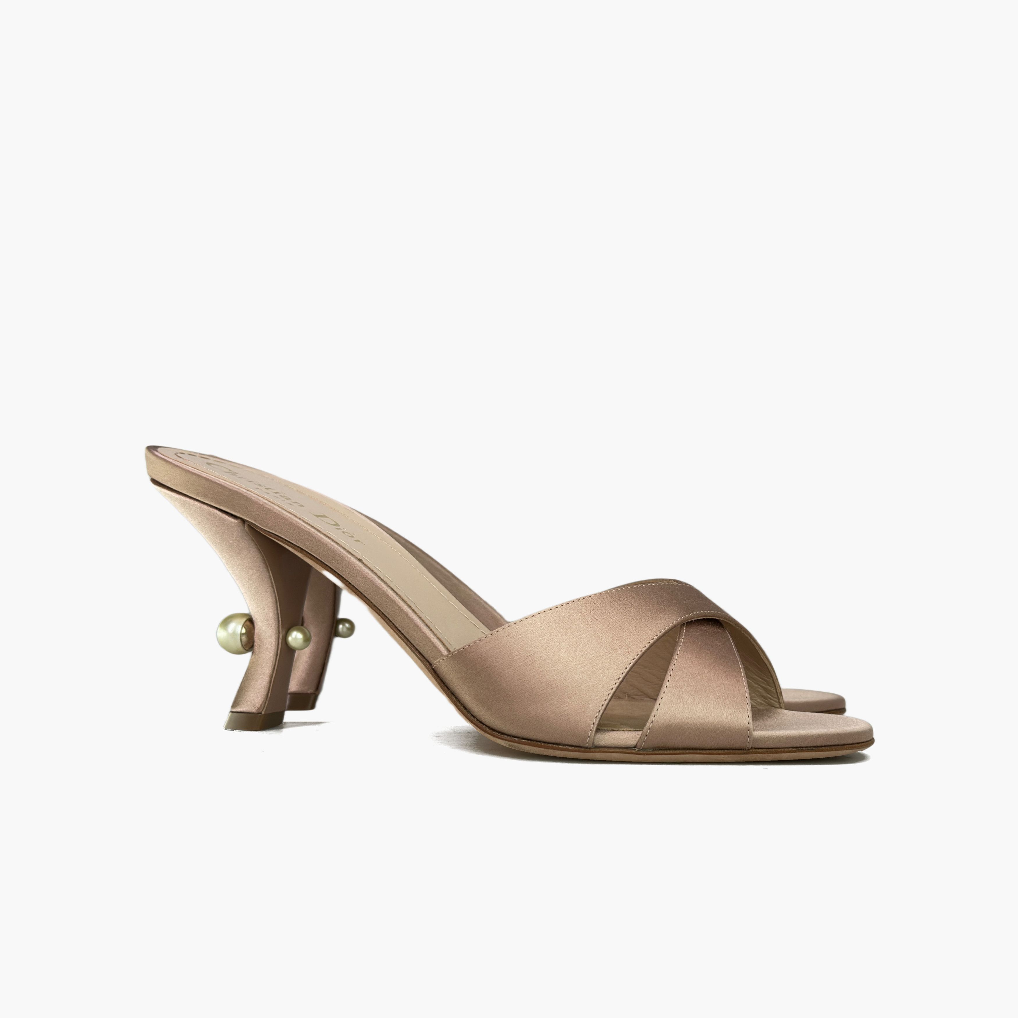 Dior Dior Tribales Pearl Satin Mules Size 40 Size US 10 / IT 40 - 4 Thumbnail