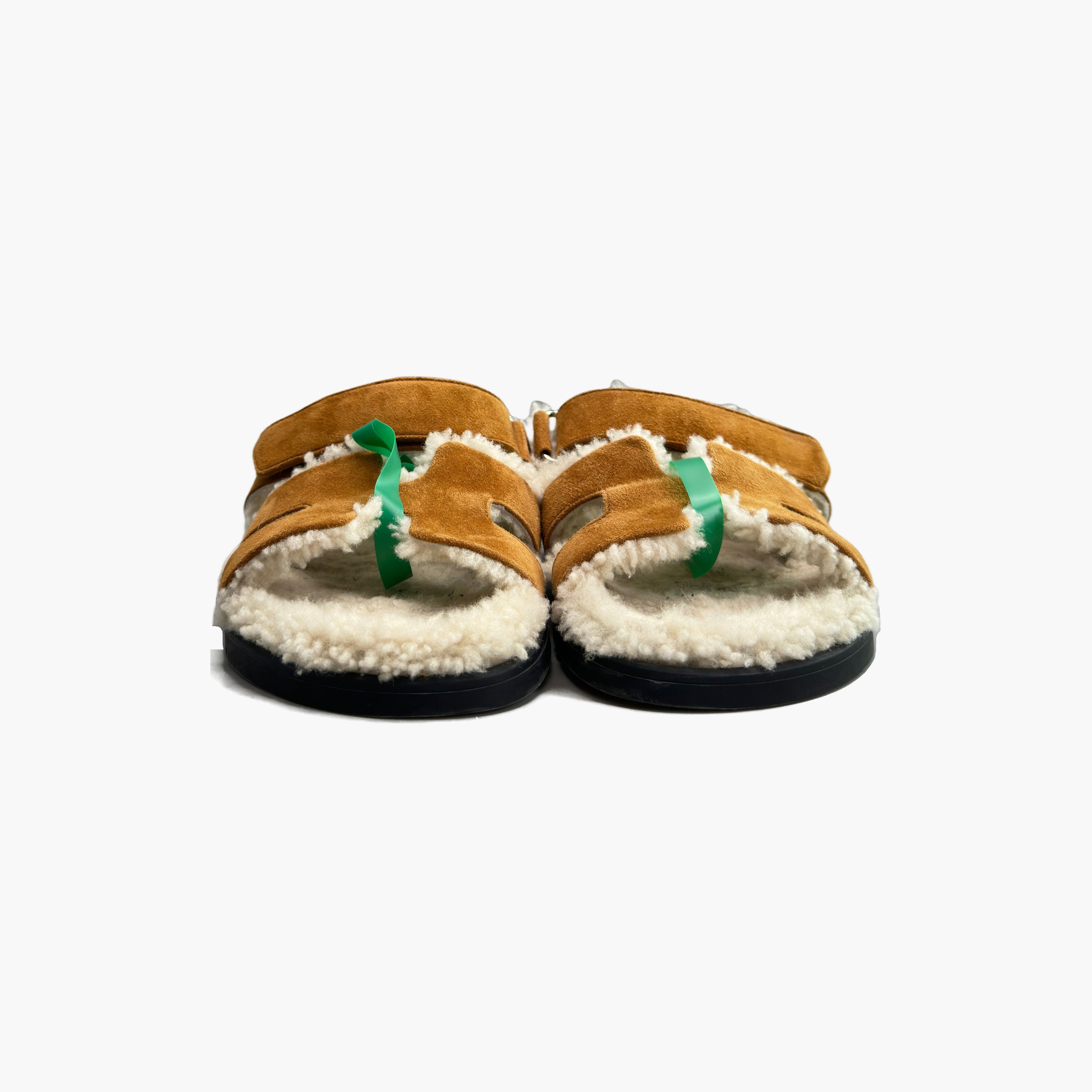 Hermes Hermes Chypre Shearling Sandals Size 36 Size US 5 / IT 35 - 5 Thumbnail
