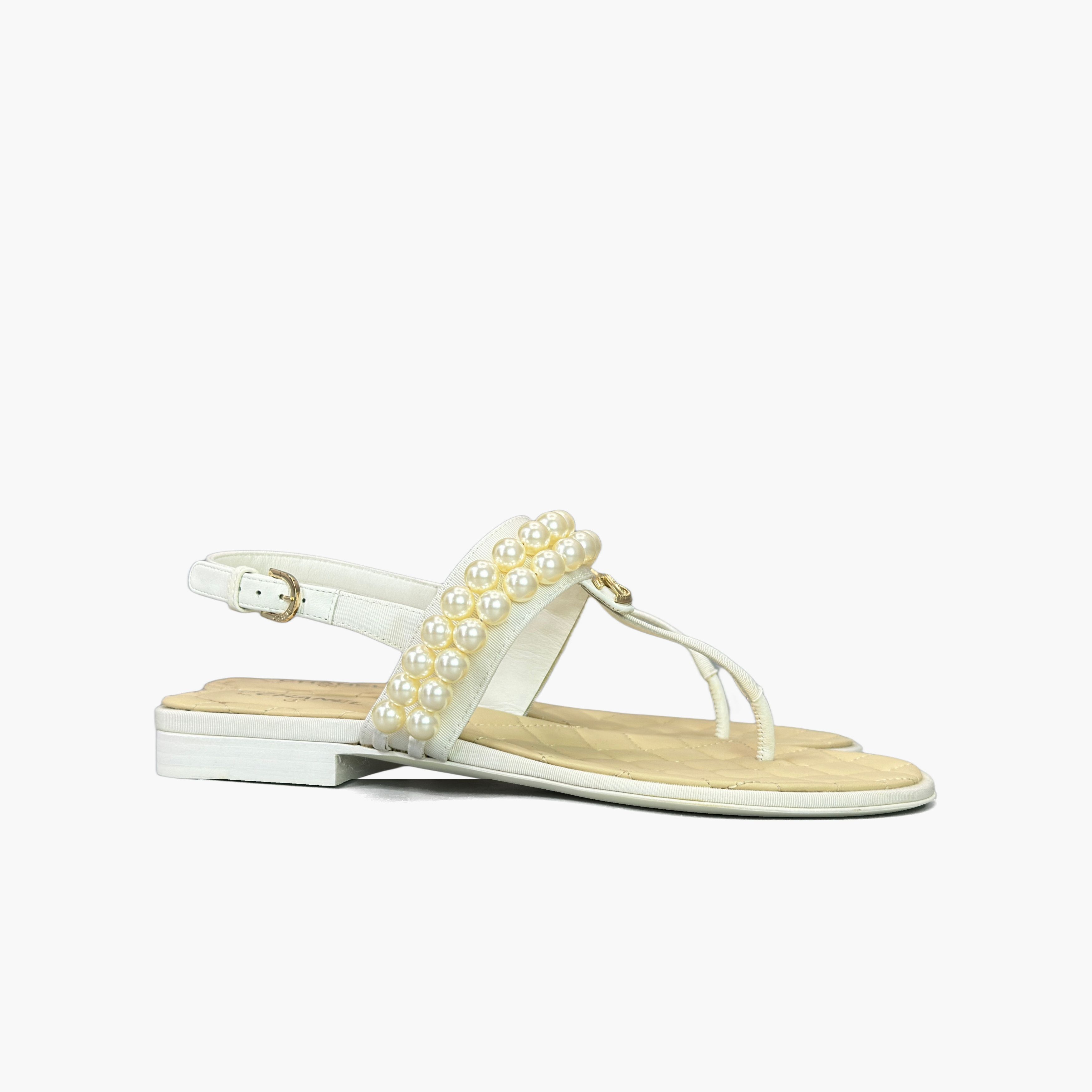 Chanel Chanel Pearl Sandals Size 37 Size US 7 / IT 37 - 4 Thumbnail