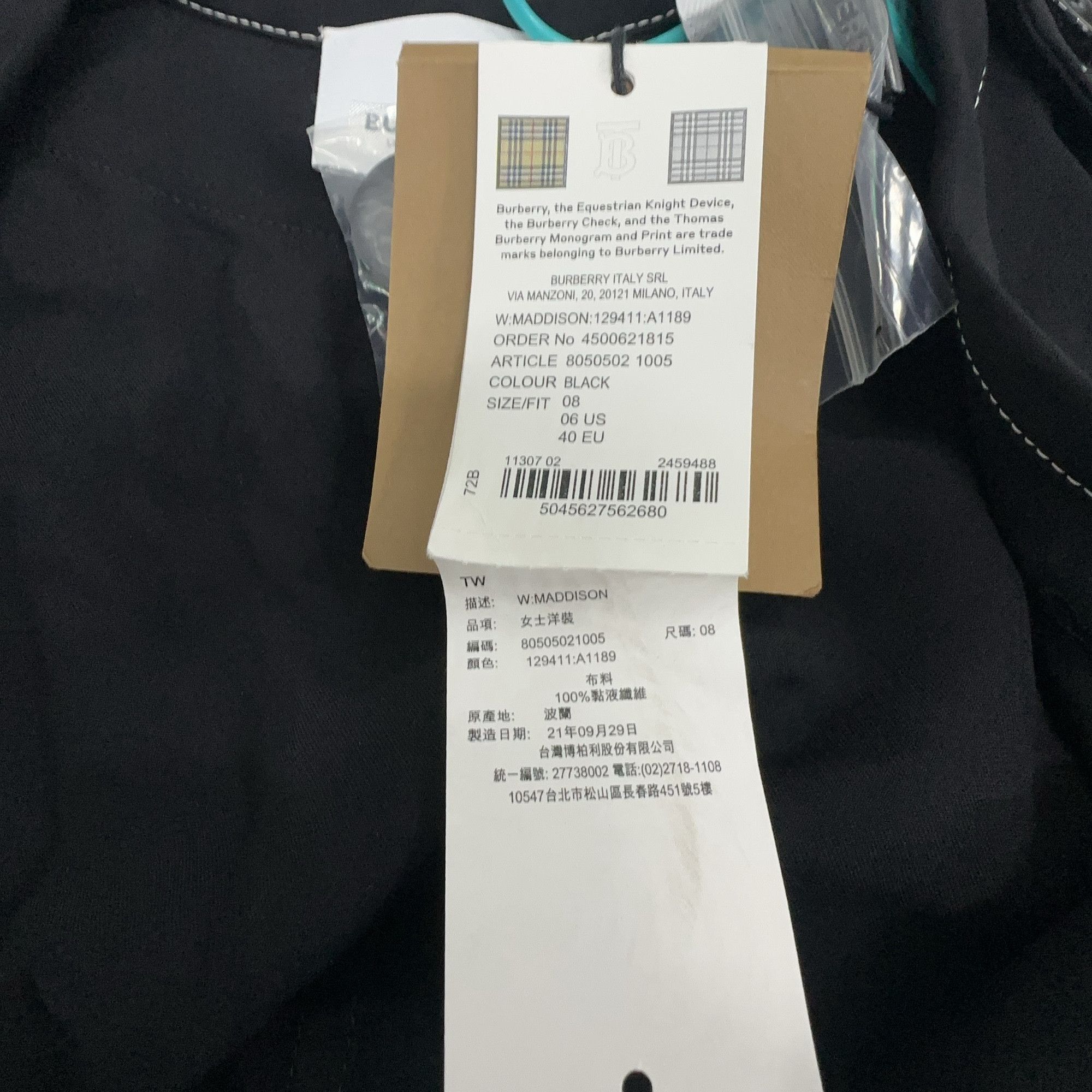 Burberry Burberry Contrast Stitch Belted Midi Dress Size 6 Size M / US 6-8 / IT 42-44 - 5 Thumbnail