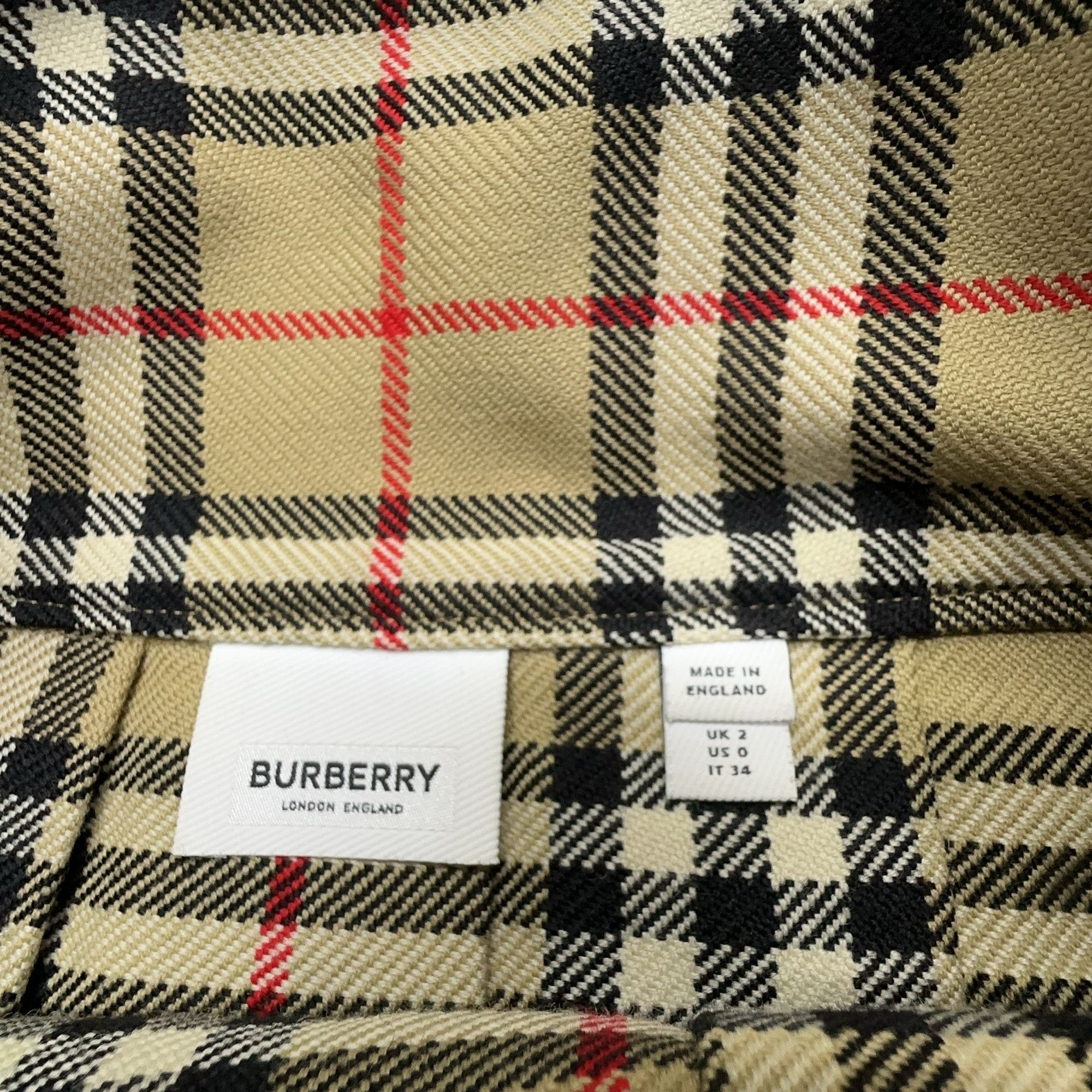 Burberry Burberry Check Pleated Mini Skirt IT 34 Size 24" / US 00 / IT 34 - 3 Thumbnail