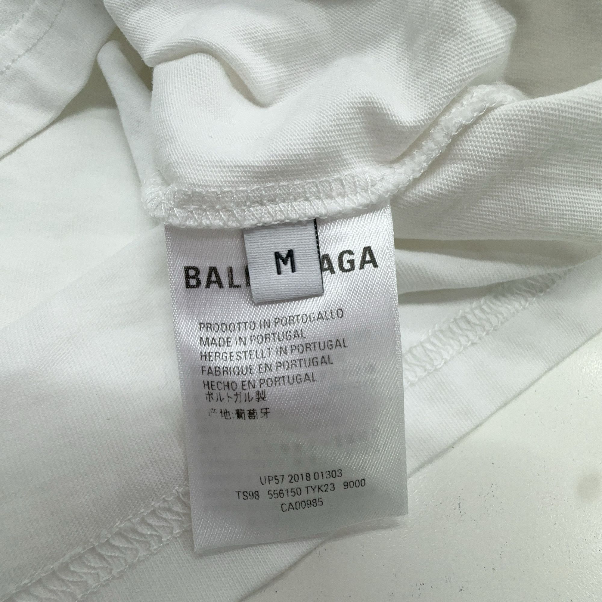 Balenciaga Balenciaga Logo T-Shirt White Size M Size US M / EU 48-50 / 2 - 4 Thumbnail