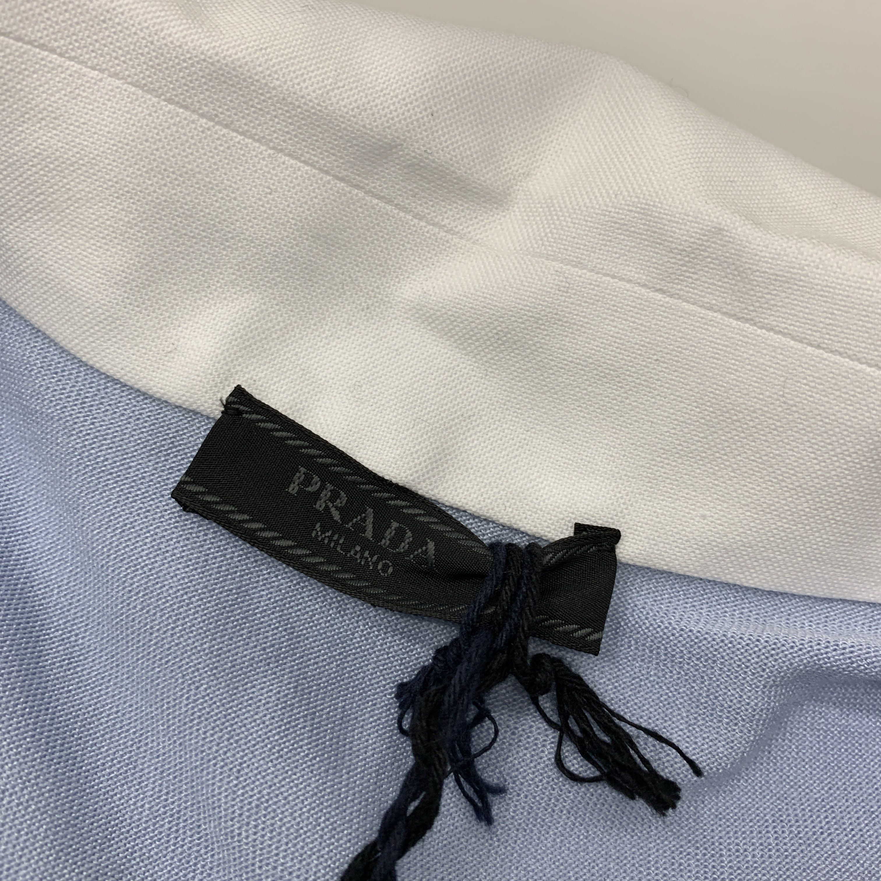 Prada Prada Striped Cotton Silk Polo Shirt Size 50 Size US M / EU 48-50 / 2 - 4 Thumbnail