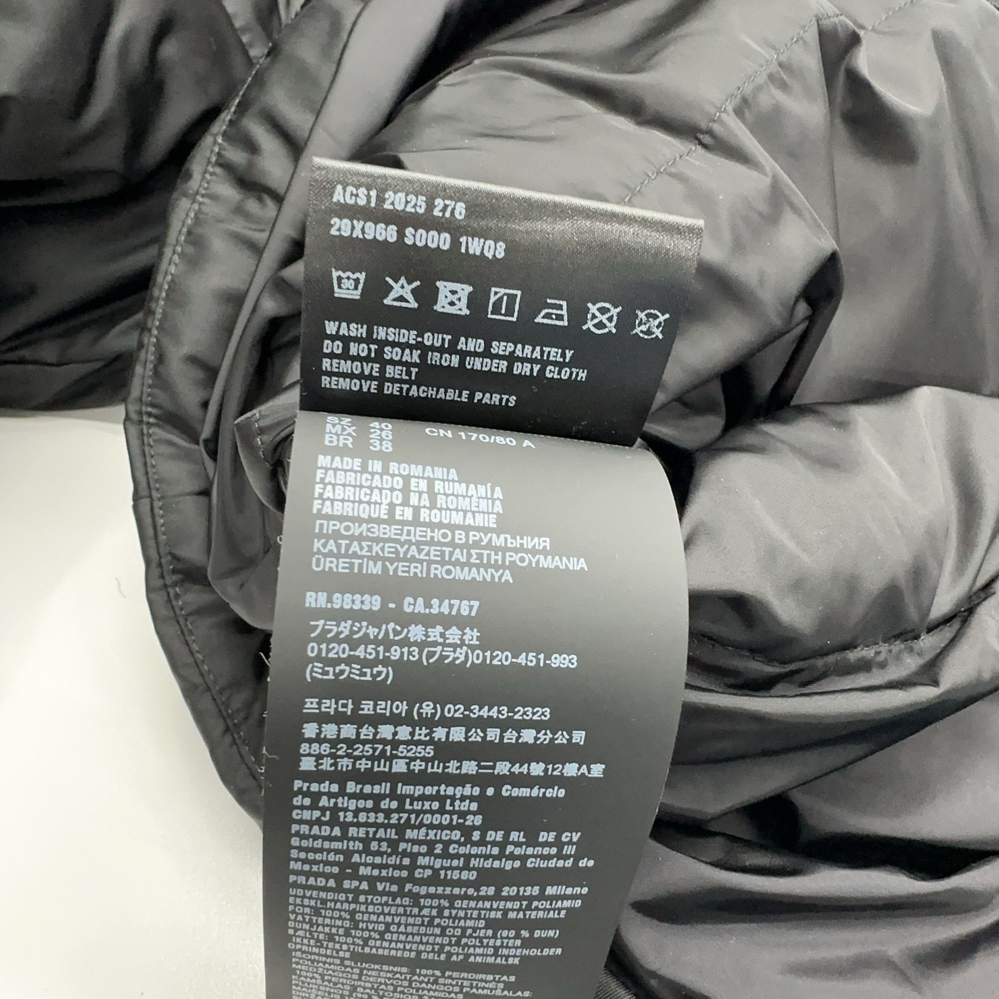 Prada Prada Re-Nylon Hooded Down Jacket Size IT 40 Size S / US 4 / IT 40 - 4 Thumbnail