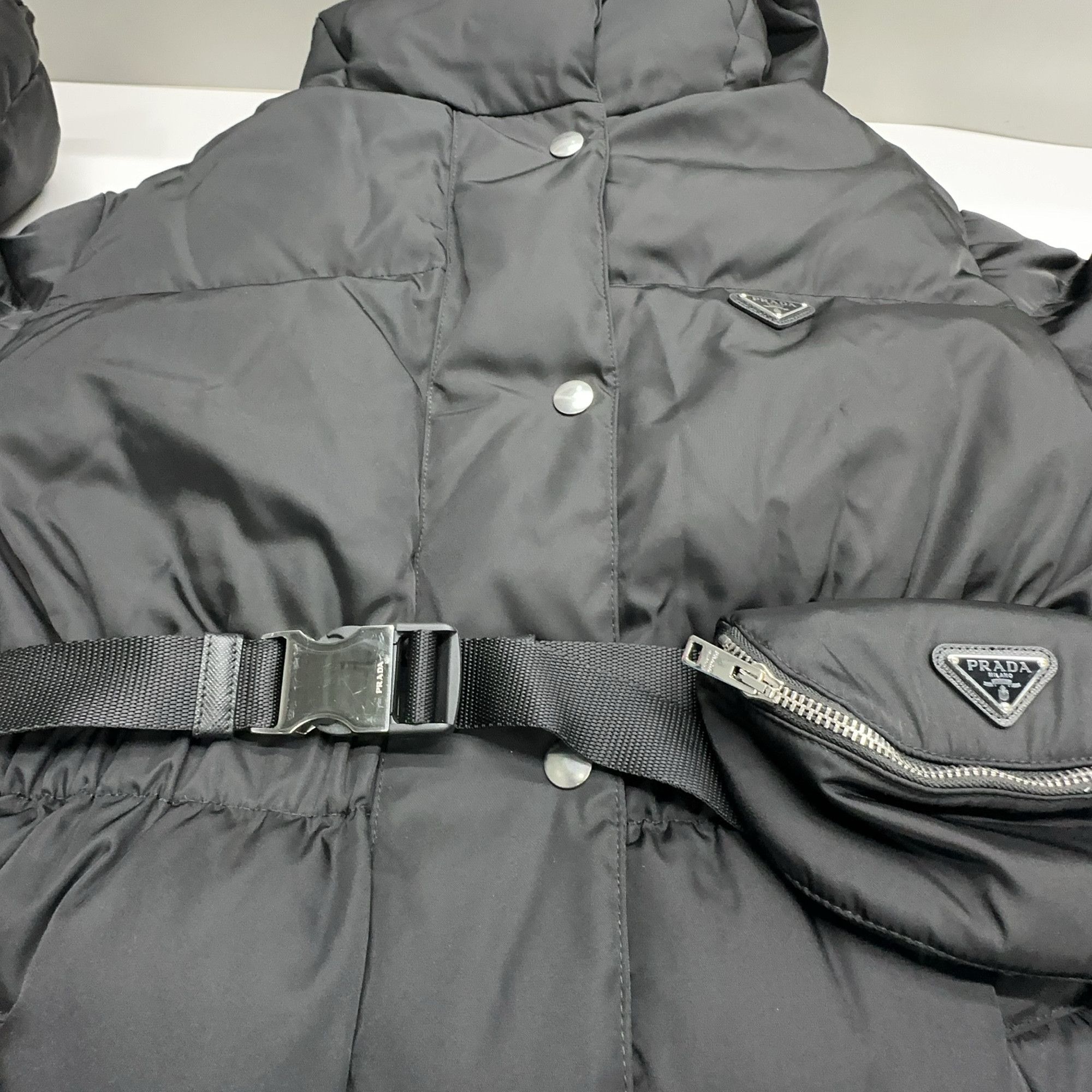 Prada Prada Re-Nylon Hooded Down Jacket Size IT 40 Size S / US 4 / IT 40 - 5 Thumbnail