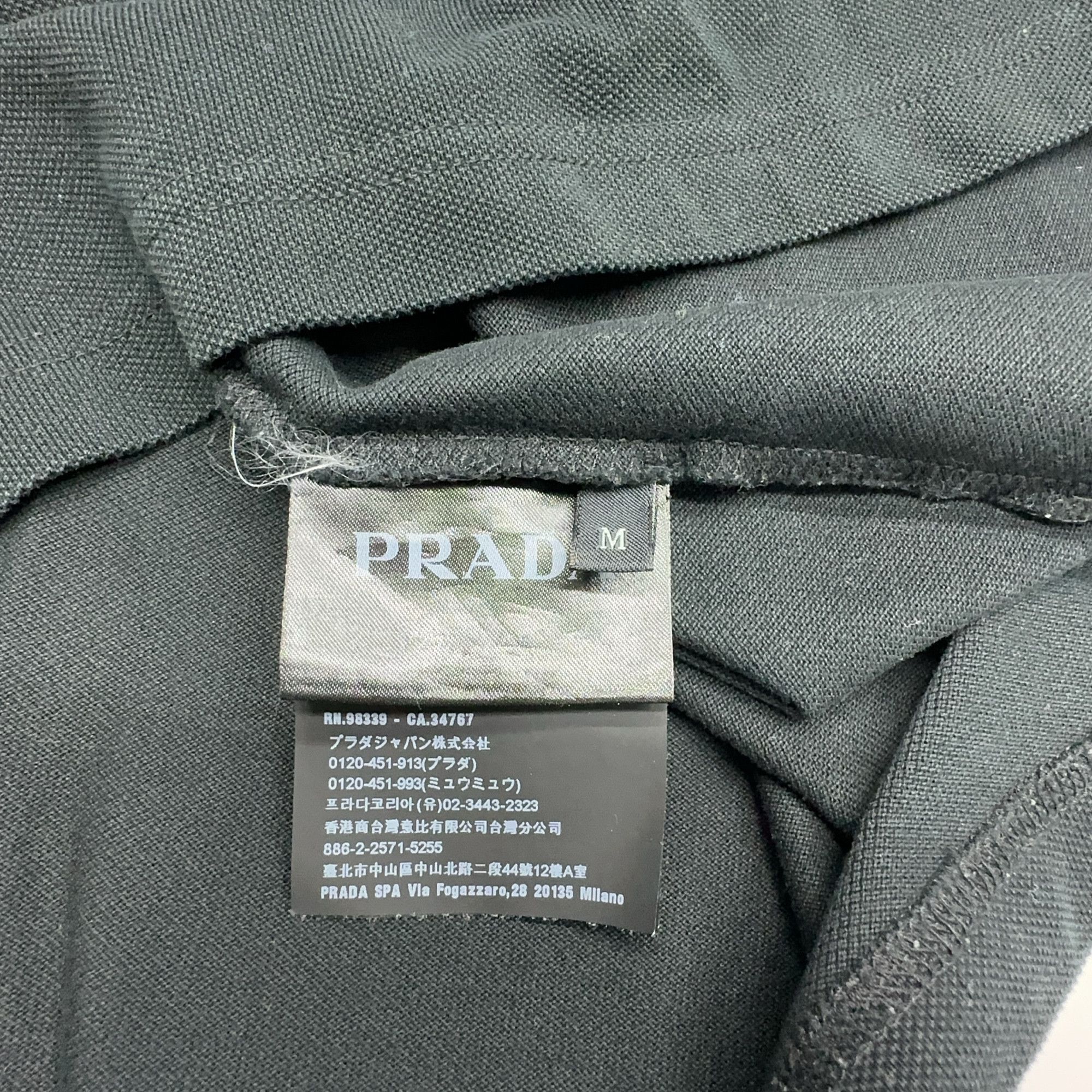Prada Prada Striped Trim Polo Shirt Size M Size US M / EU 48-50 / 2 - 4 Thumbnail