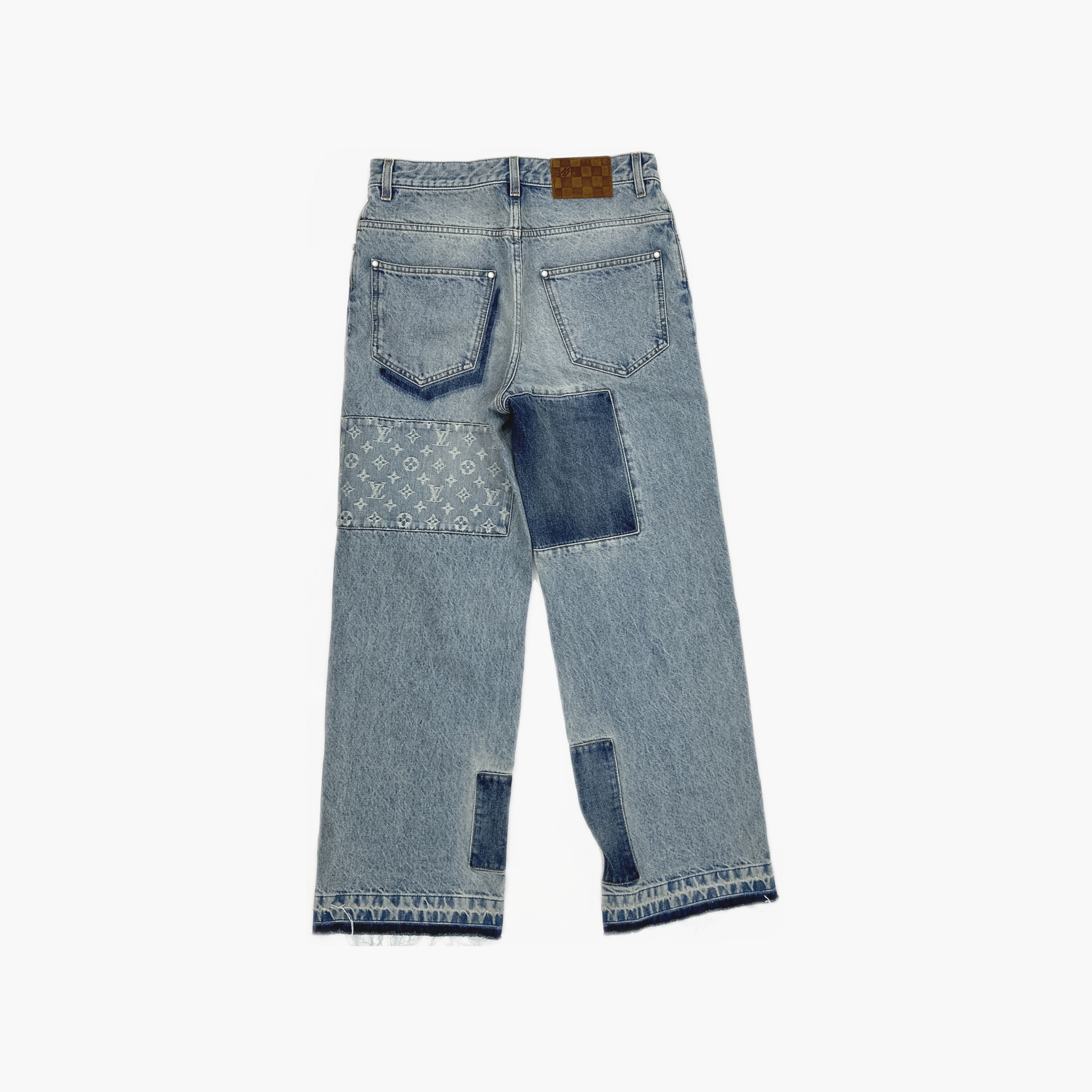 Louis Vuitton Louis Vuitton Monogram Patchwork Denim Jeans Size 28 Size US 28 / EU 44 - 2 Thumbnail