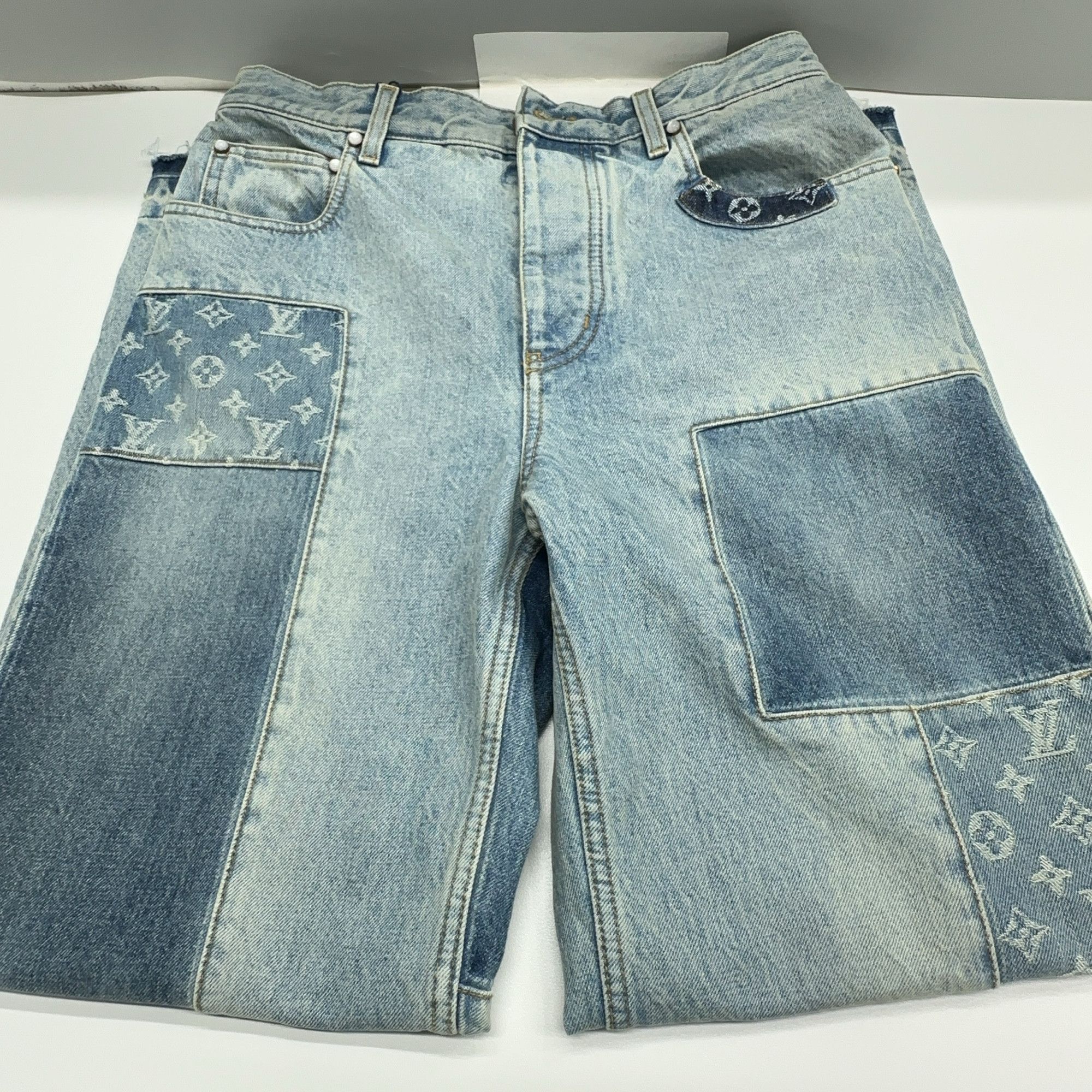 Louis Vuitton Louis Vuitton Monogram Patchwork Denim Jeans Size 28 Size US 28 / EU 44 - 7 Thumbnail