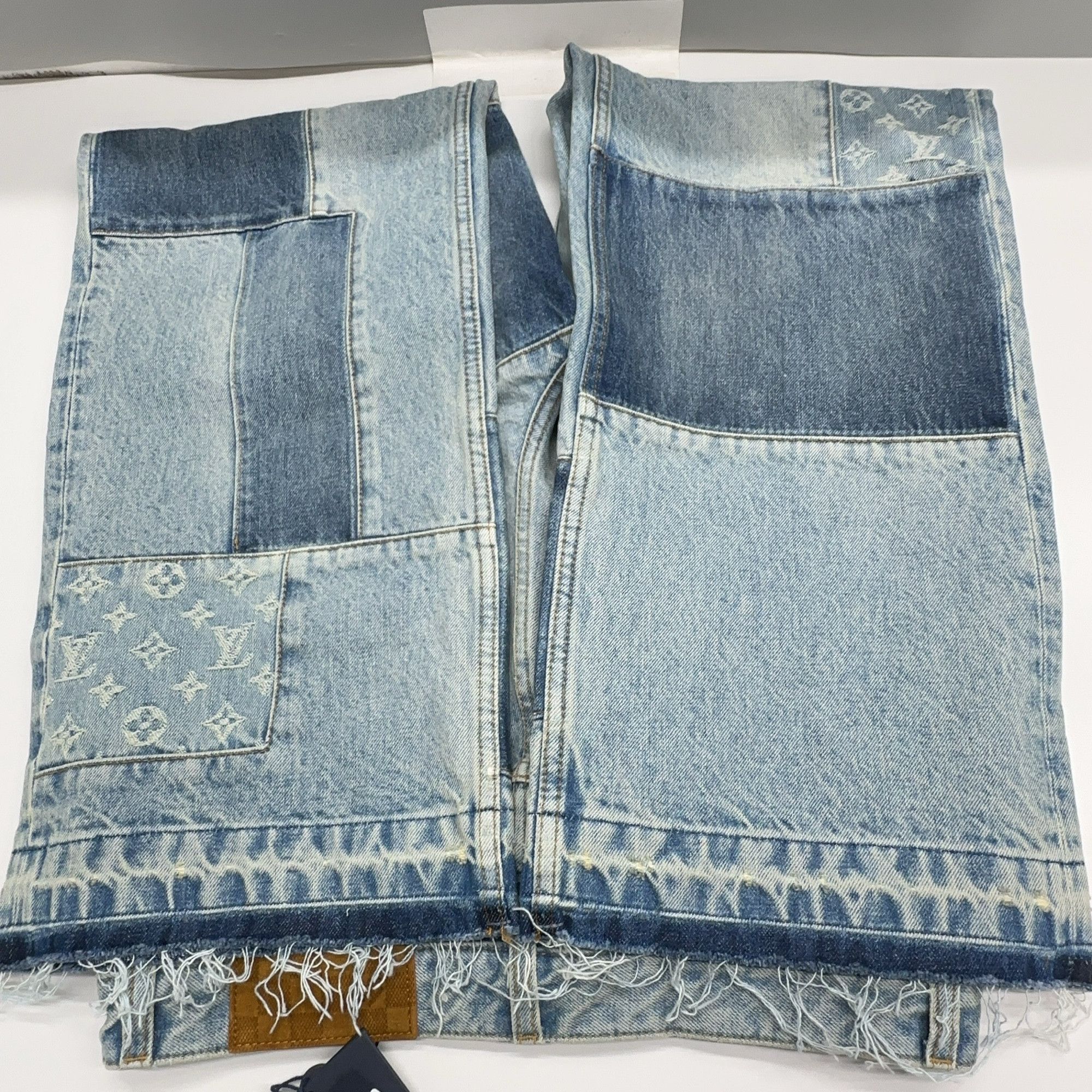 Louis Vuitton Louis Vuitton Monogram Patchwork Denim Jeans Size 28 Size US 28 / EU 44 - 8 Thumbnail