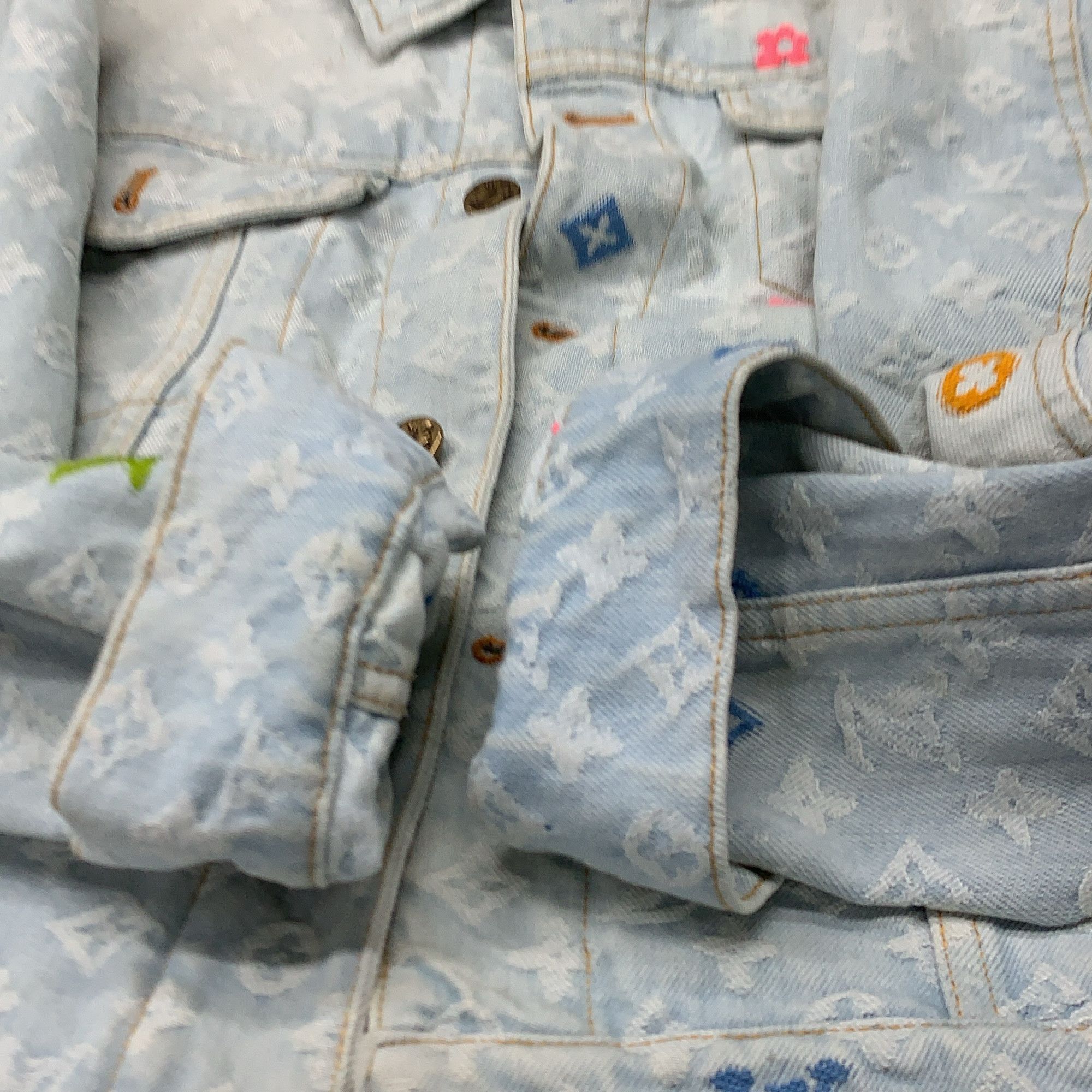 Louis Vuitton Louis Vuitton Monogram Embroidery Denim Jacket Size 46 Size US S / EU 44-46 / 1 - 9 Thumbnail