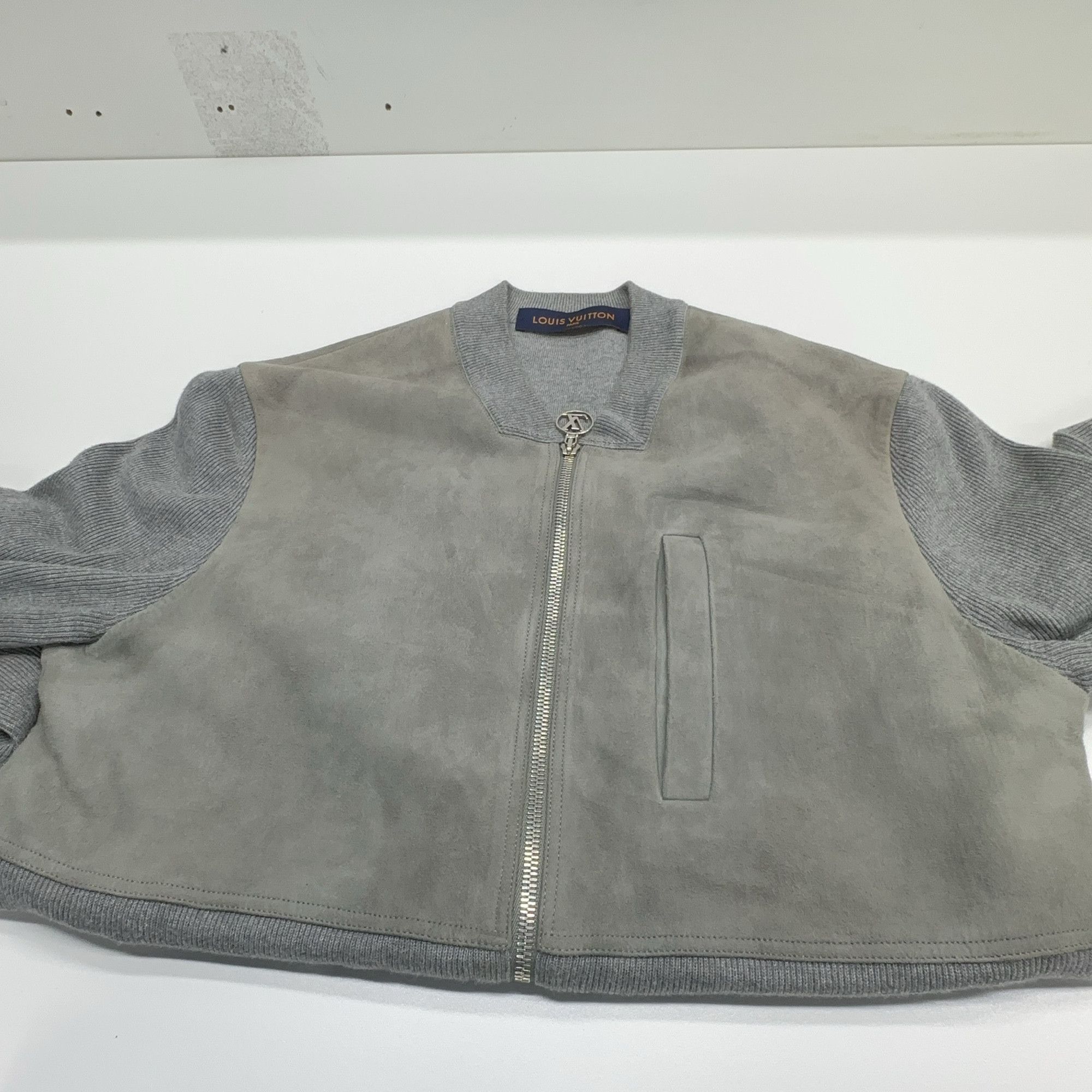 Louis Vuitton Louis Vuitton Grey Suede Knit Bomber Jacket Size S Size US S / EU 44-46 / 1 - 6 Thumbnail