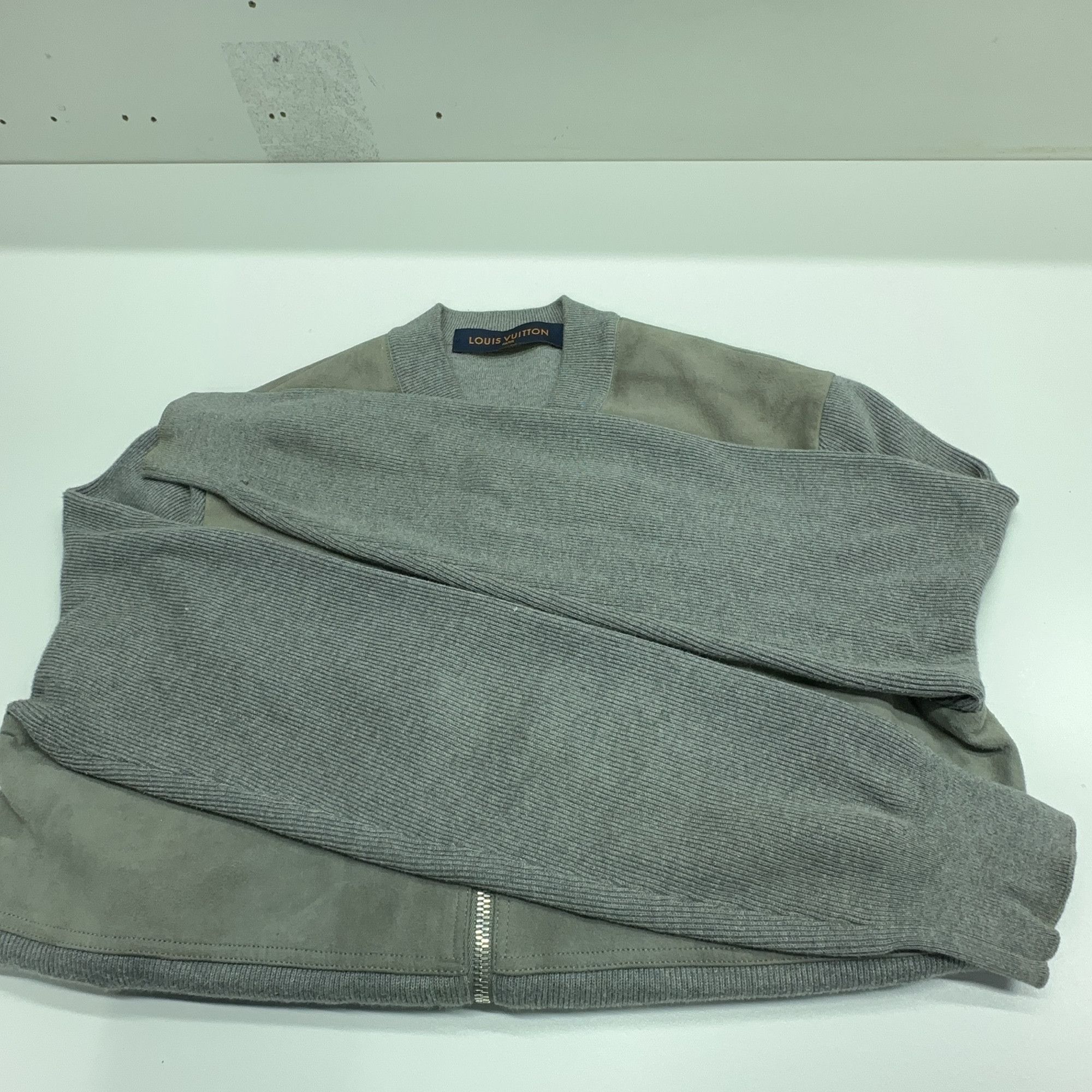 Louis Vuitton Louis Vuitton Grey Suede Knit Bomber Jacket Size S Size US S / EU 44-46 / 1 - 7 Thumbnail