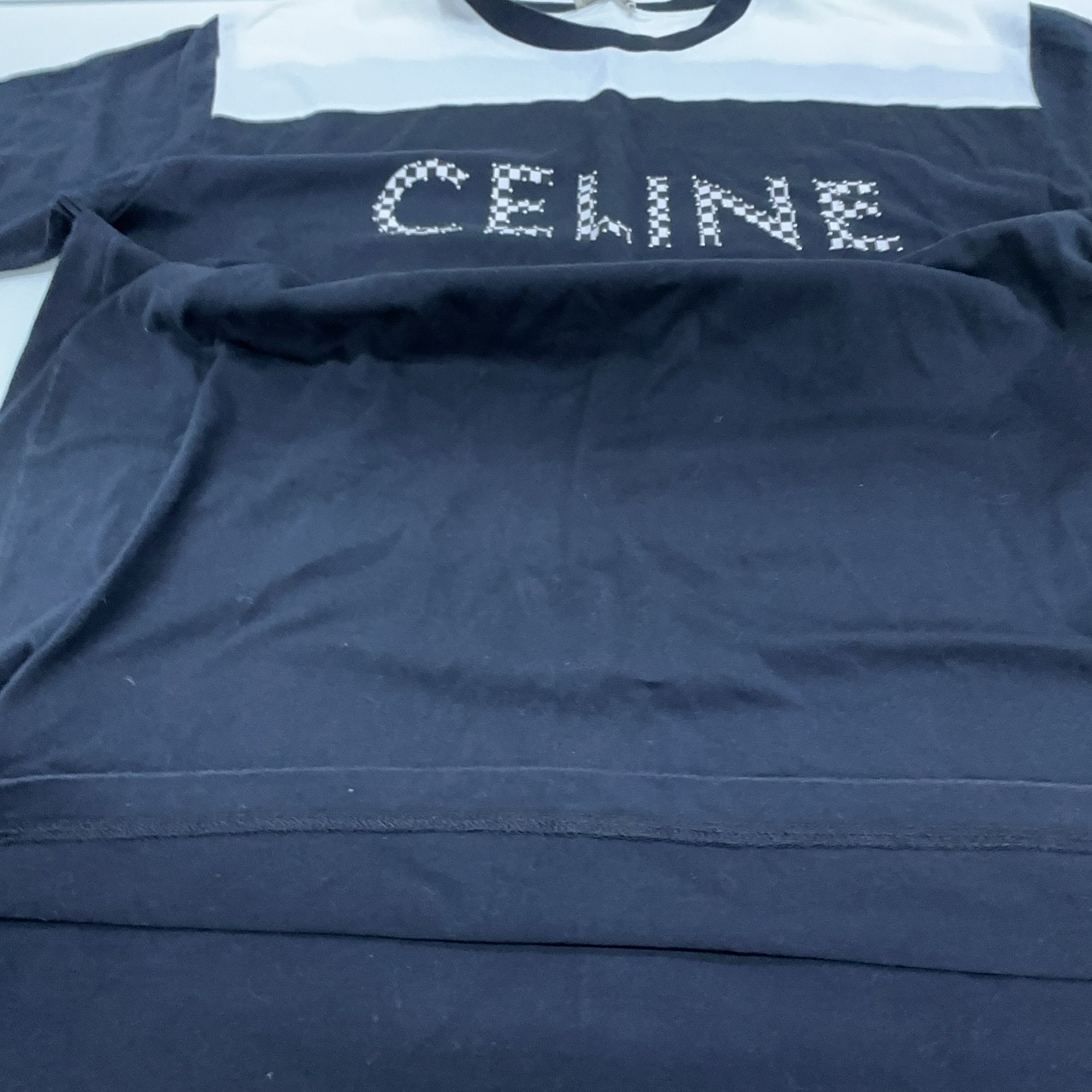 Celine Celine Checkerboard Logo T-Shirt Size S Size US S / EU 44-46 / 1 - 7 Thumbnail