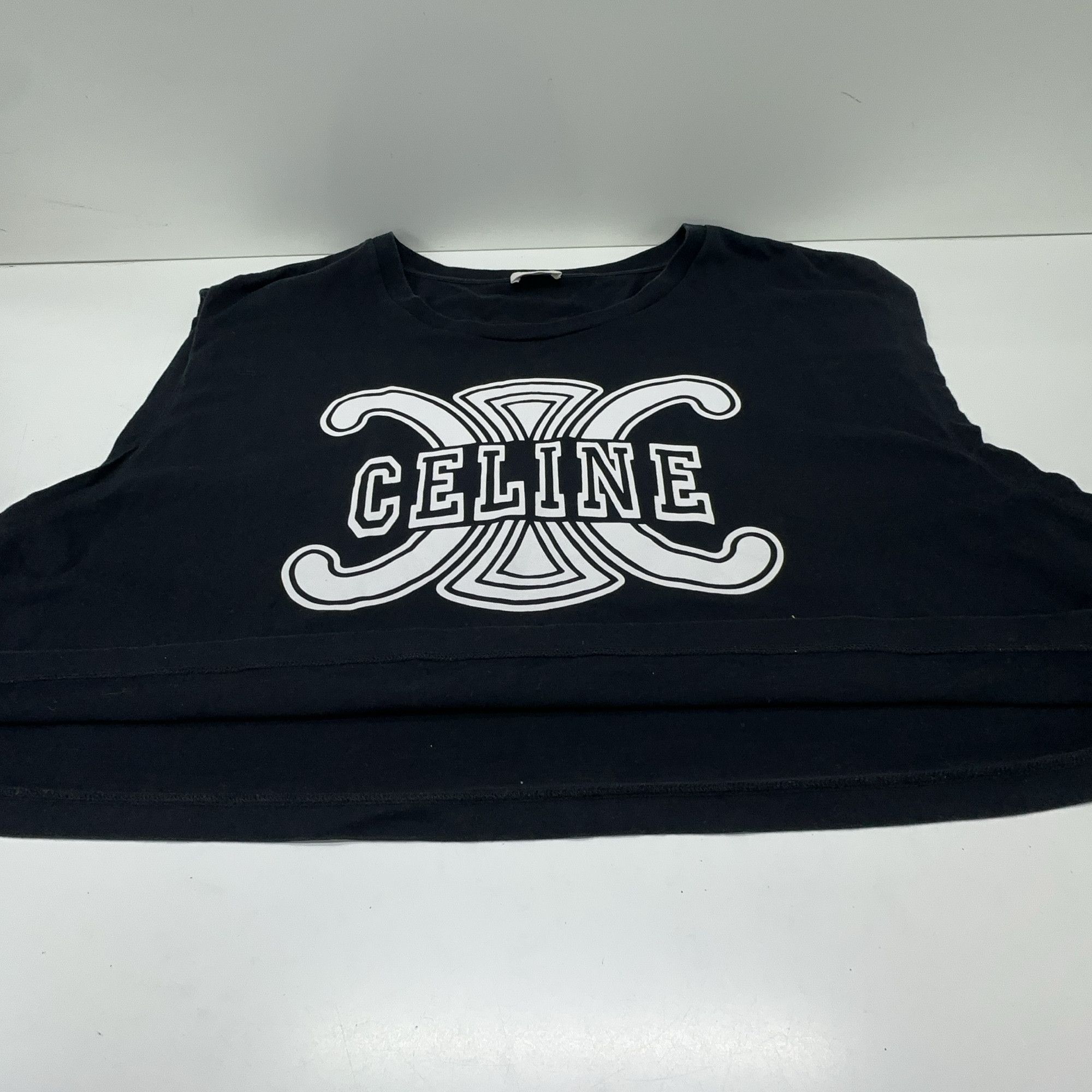 Celine Celine Triomphe Logo Tank Top Size L Size L / US 10 / IT 46 - 10 Thumbnail