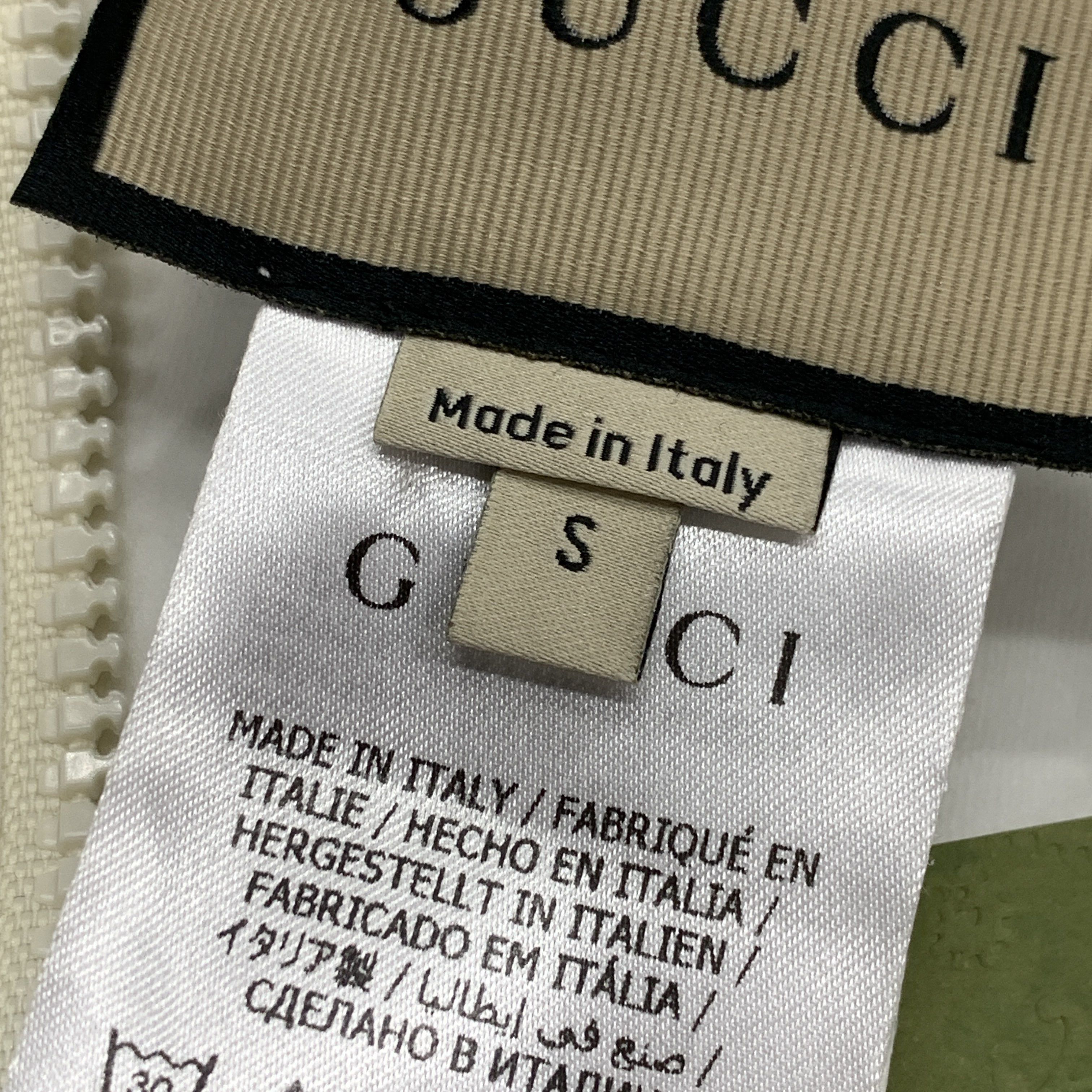 Gucci Gucci White Logo Zip-Up Jacket Size S Size S / US 4 / IT 40 - 3 Thumbnail