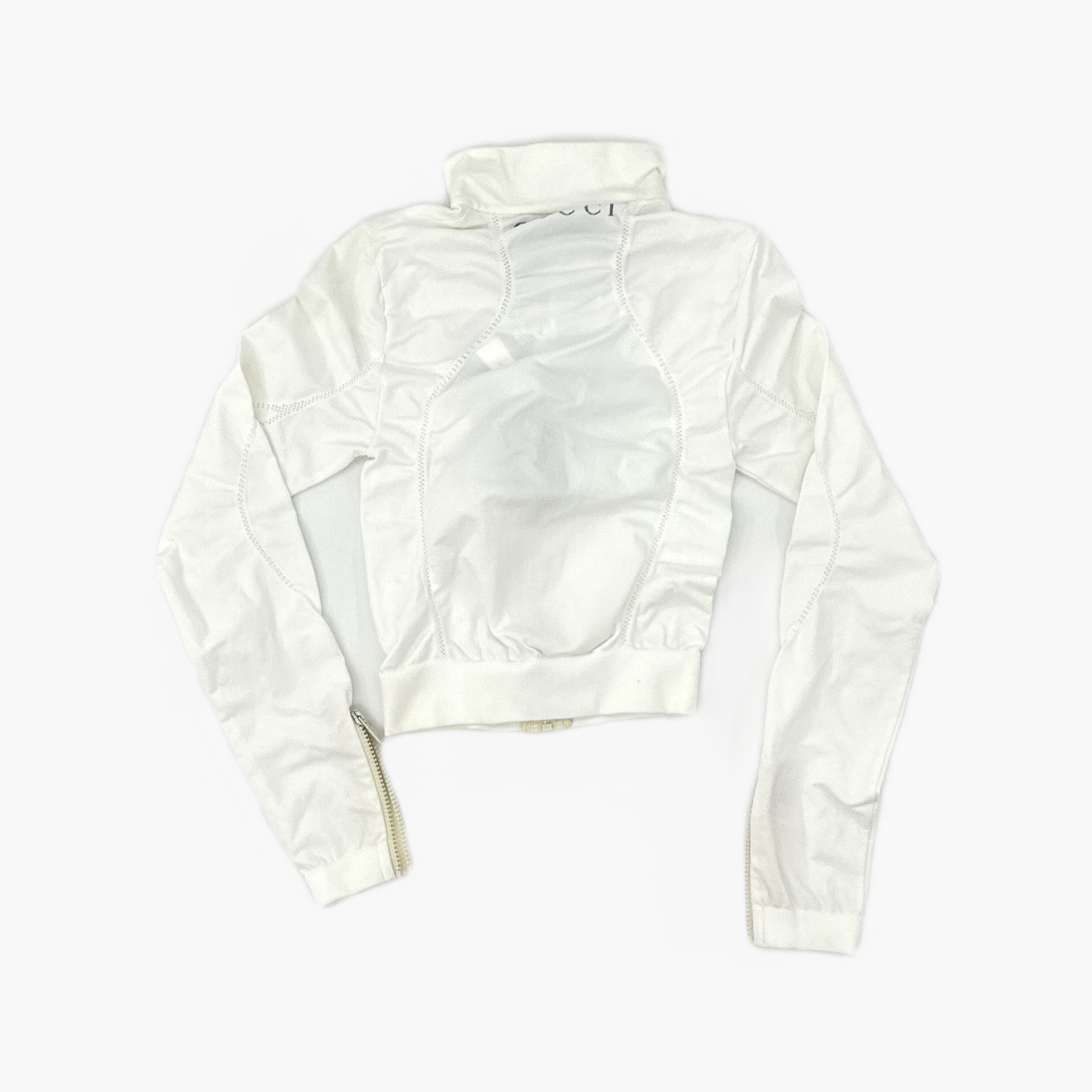 Gucci Gucci White Logo Zip-Up Jacket Size S Size S / US 4 / IT 40 - 2 Thumbnail