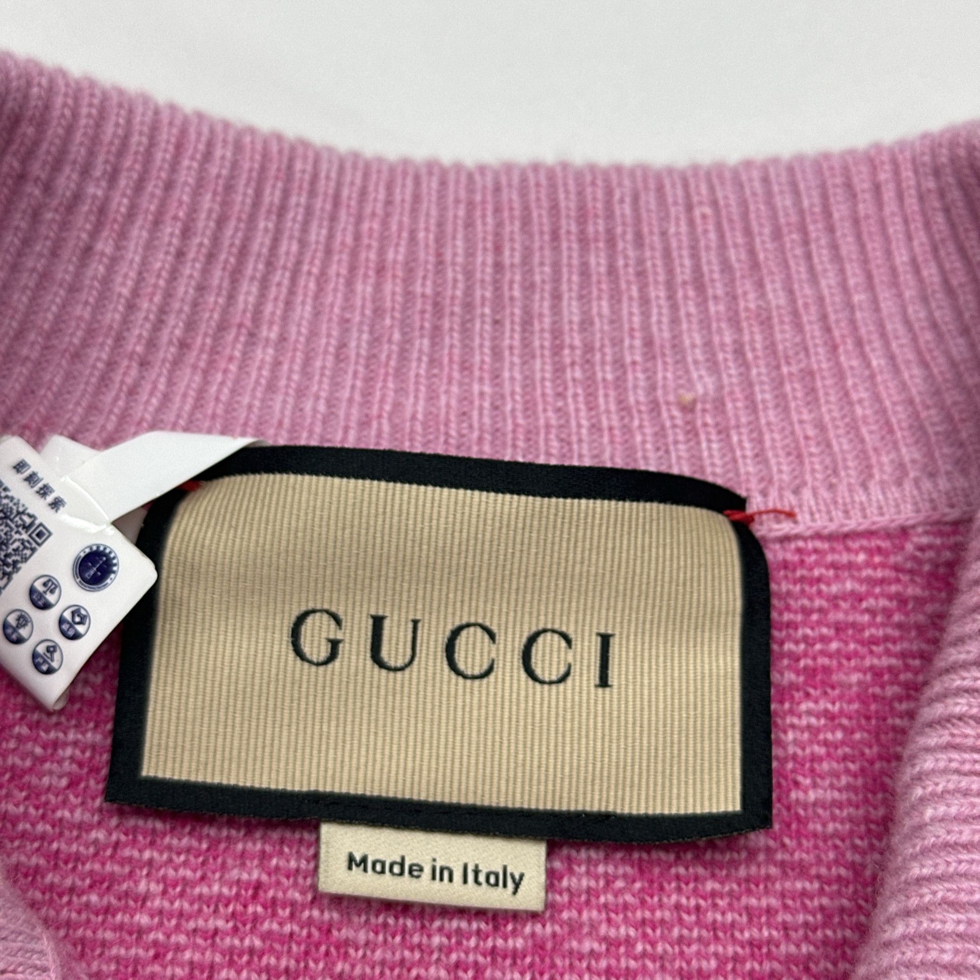 Gucci Gucci Pink Logo Knit Polo Size M Size M / US 6-8 / IT 42-44 - 3 Thumbnail