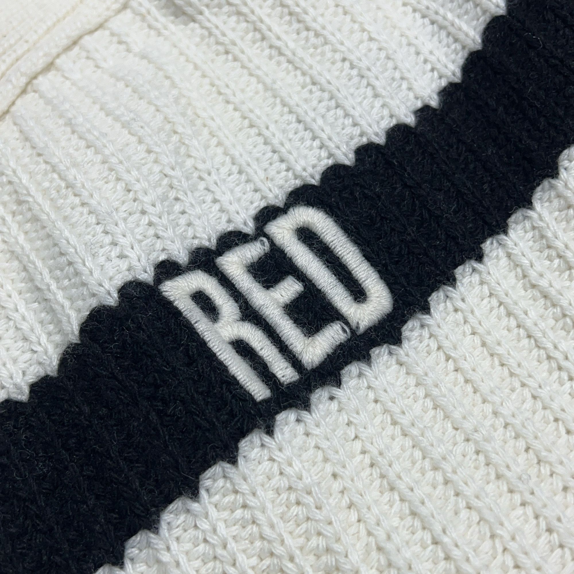 RED Valentino RED VALENTINO Logo Stripe Cardigan Size XS Size XS / US 0-2 / IT 36-38 - 4 Thumbnail