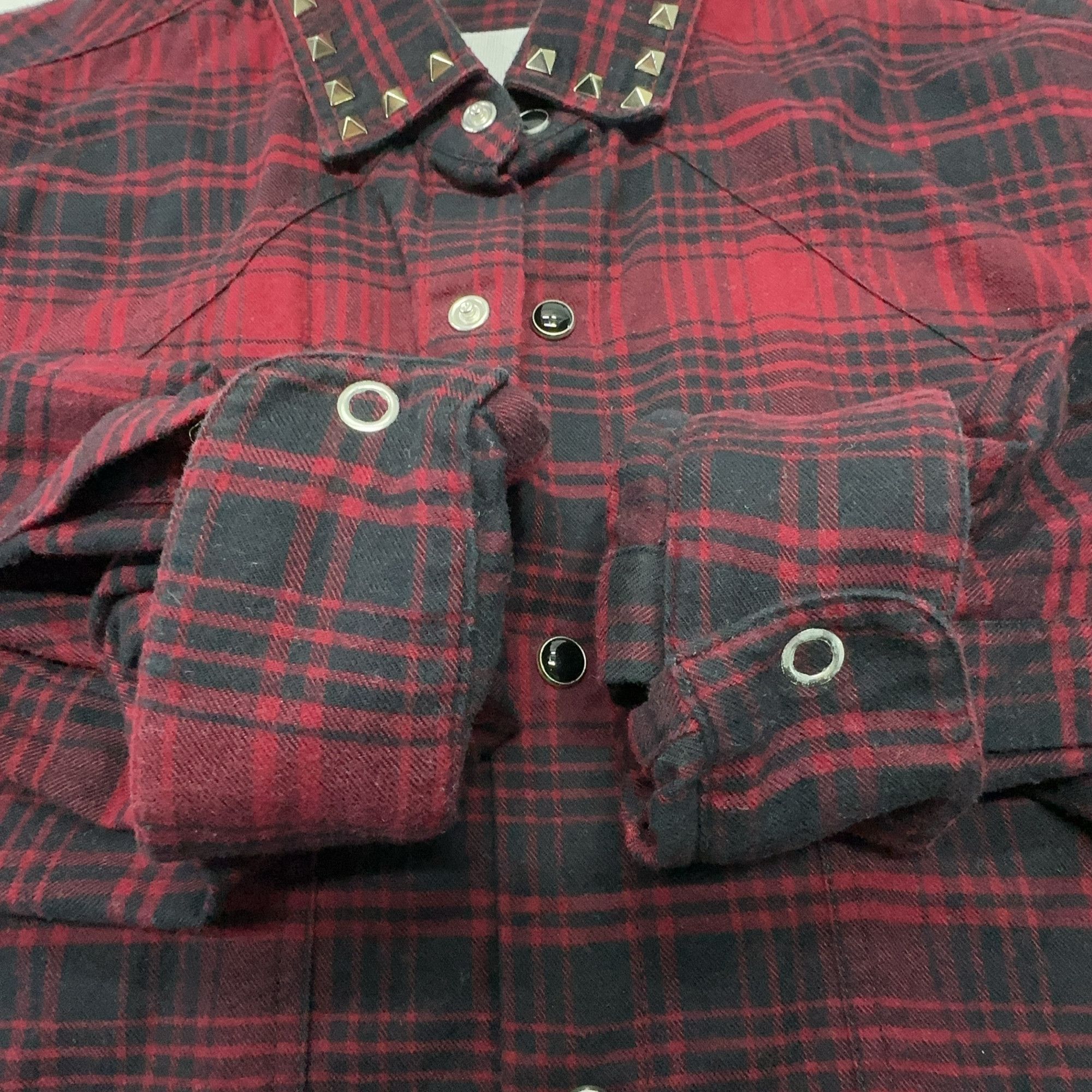Valentino Valentino Studded Plaid Button Up Shirt Size L Size US L / EU 52-54 / 3 - 6 Thumbnail