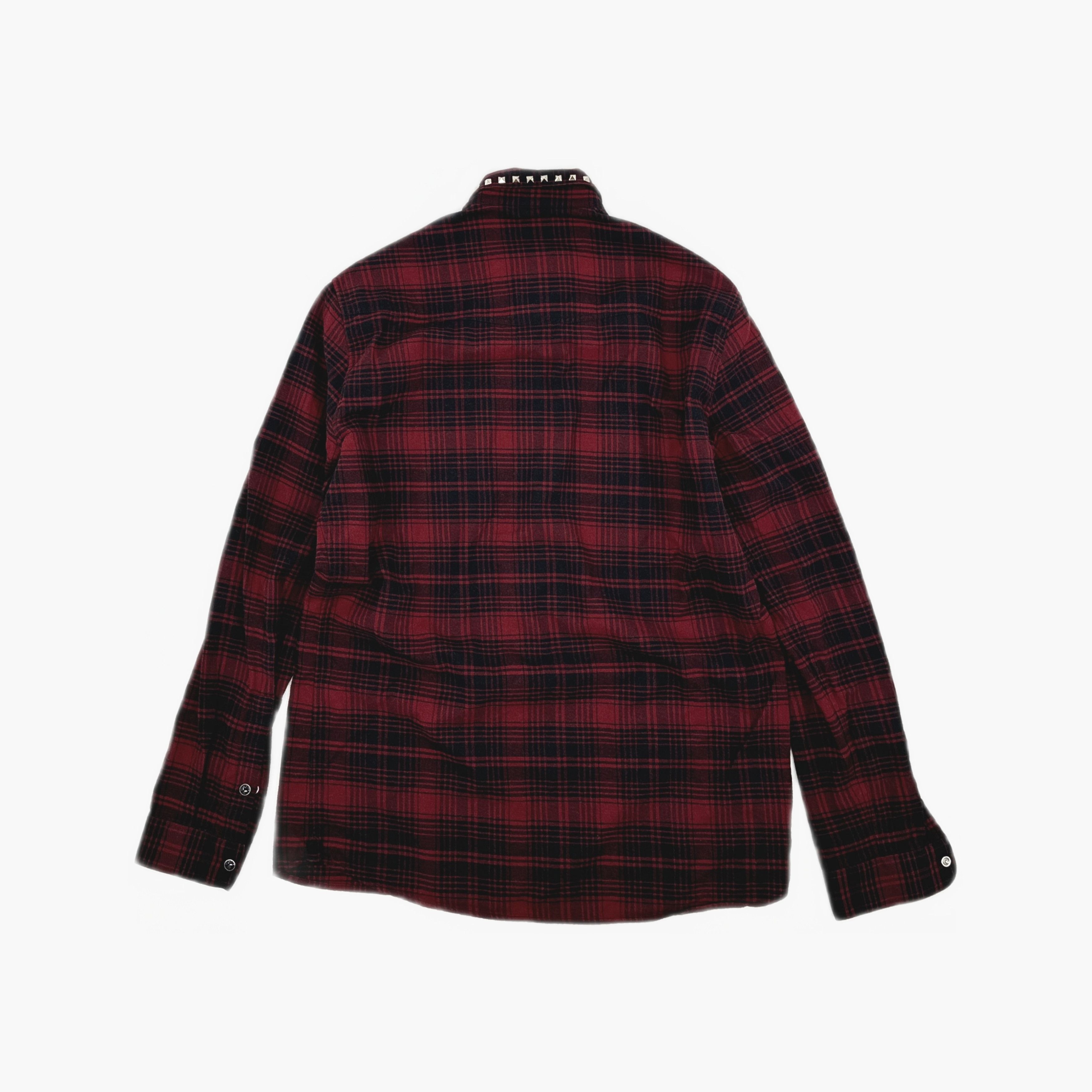 Valentino Valentino Studded Plaid Button Up Shirt Size L Size US L / EU 52-54 / 3 - 2 Thumbnail