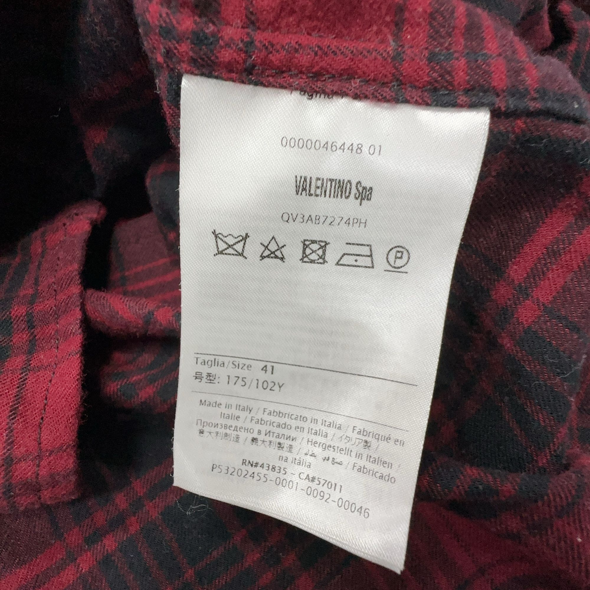 Valentino Valentino Studded Plaid Button Up Shirt Size L Size US L / EU 52-54 / 3 - 3 Thumbnail