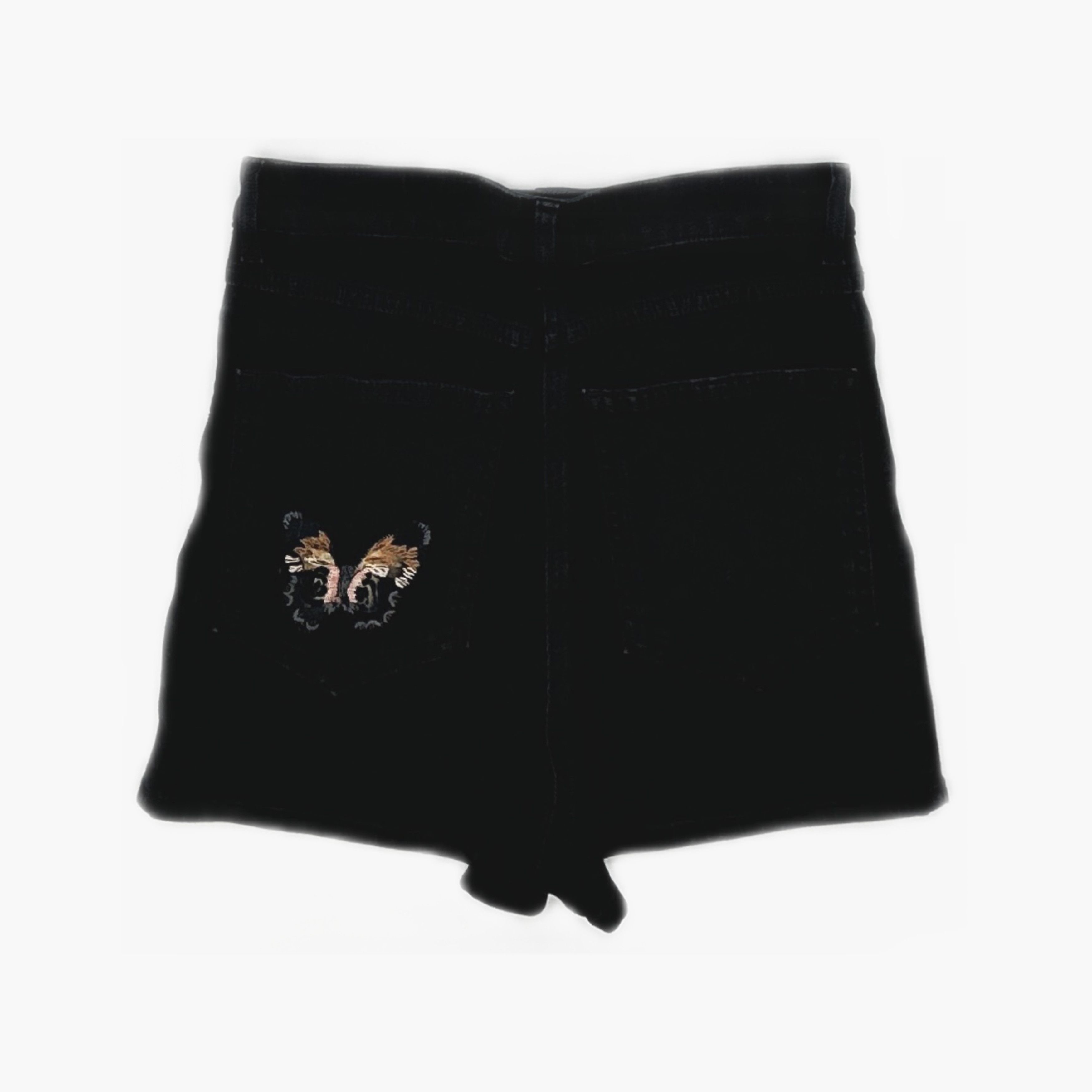 Valentino Valentino Butterfly Embroidered Denim Shorts Size 24 Size 24" / US 00 / IT 34 - 2 Thumbnail