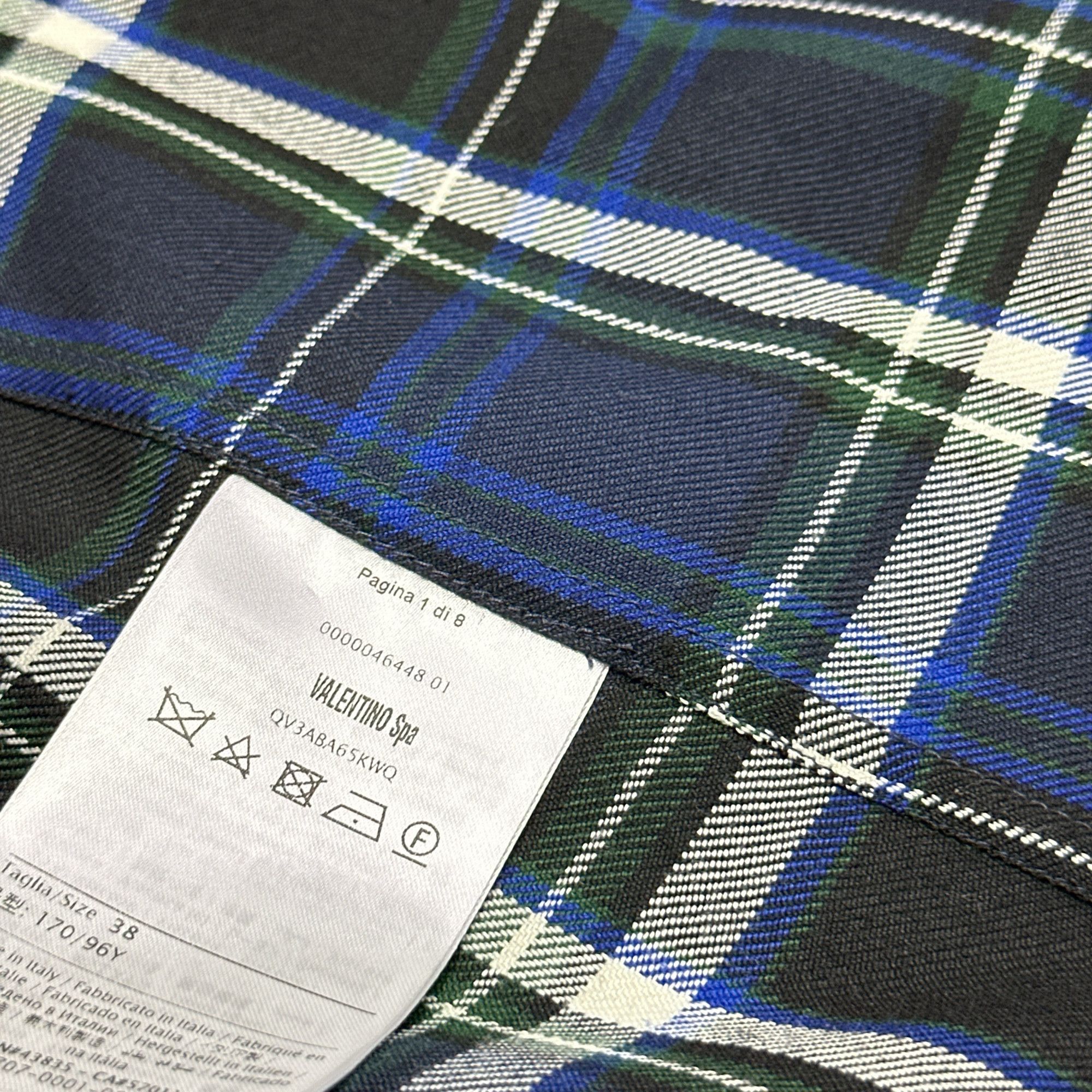 Valentino Valentino Sequin Patch Plaid Shirt Size S Size US S / EU 44-46 / 1 - 4 Thumbnail