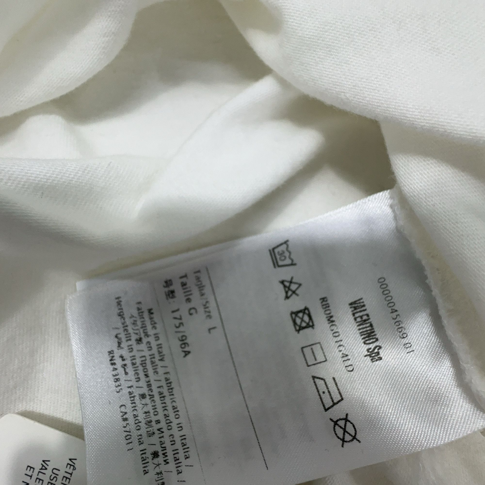 Valentino Valentino V-Logo Short Sleeve T-Shirt Size L Size US L / EU 52-54 / 3 - 3 Thumbnail