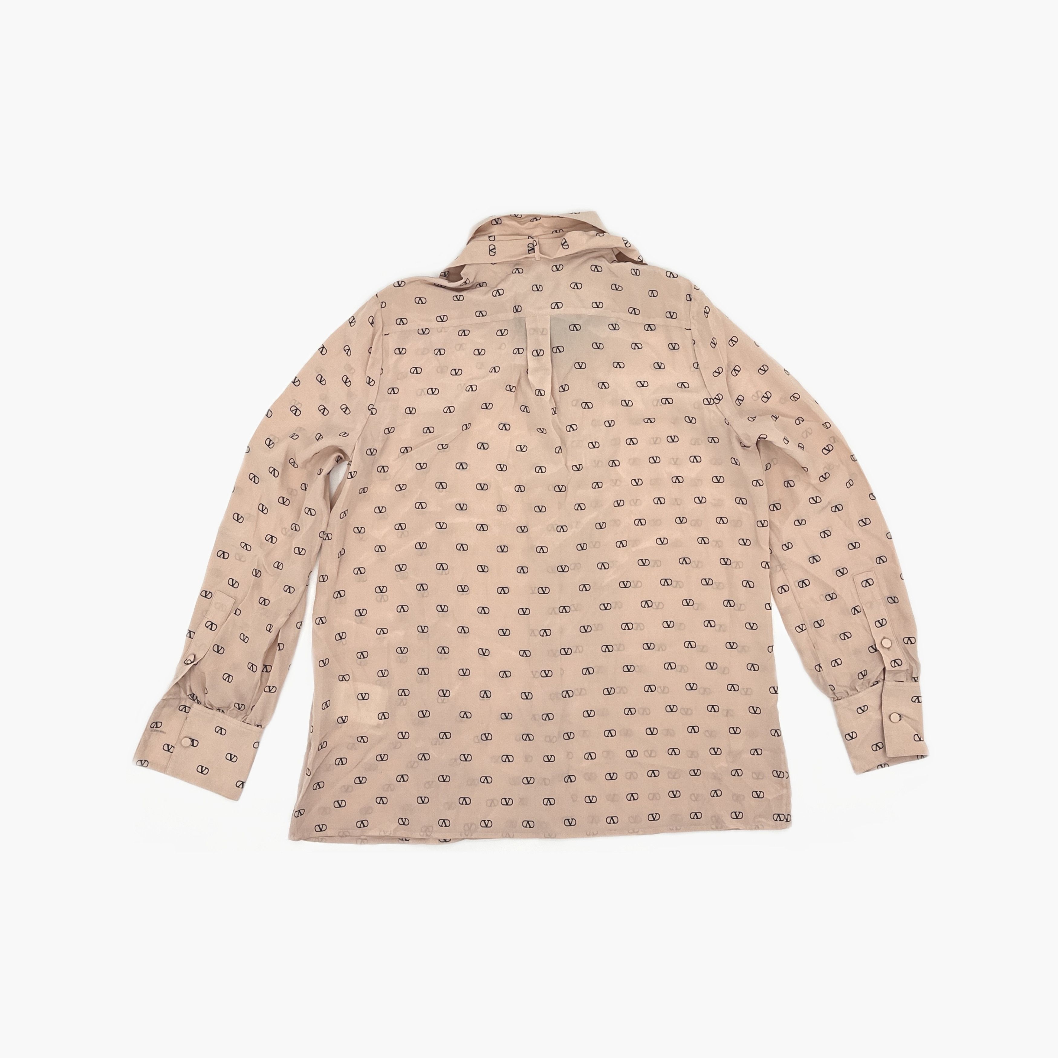 Valentino Valentino V-Logo Pattern Blouse Size 44 Size M / US 6-8 / IT 42-44 - 2 Thumbnail