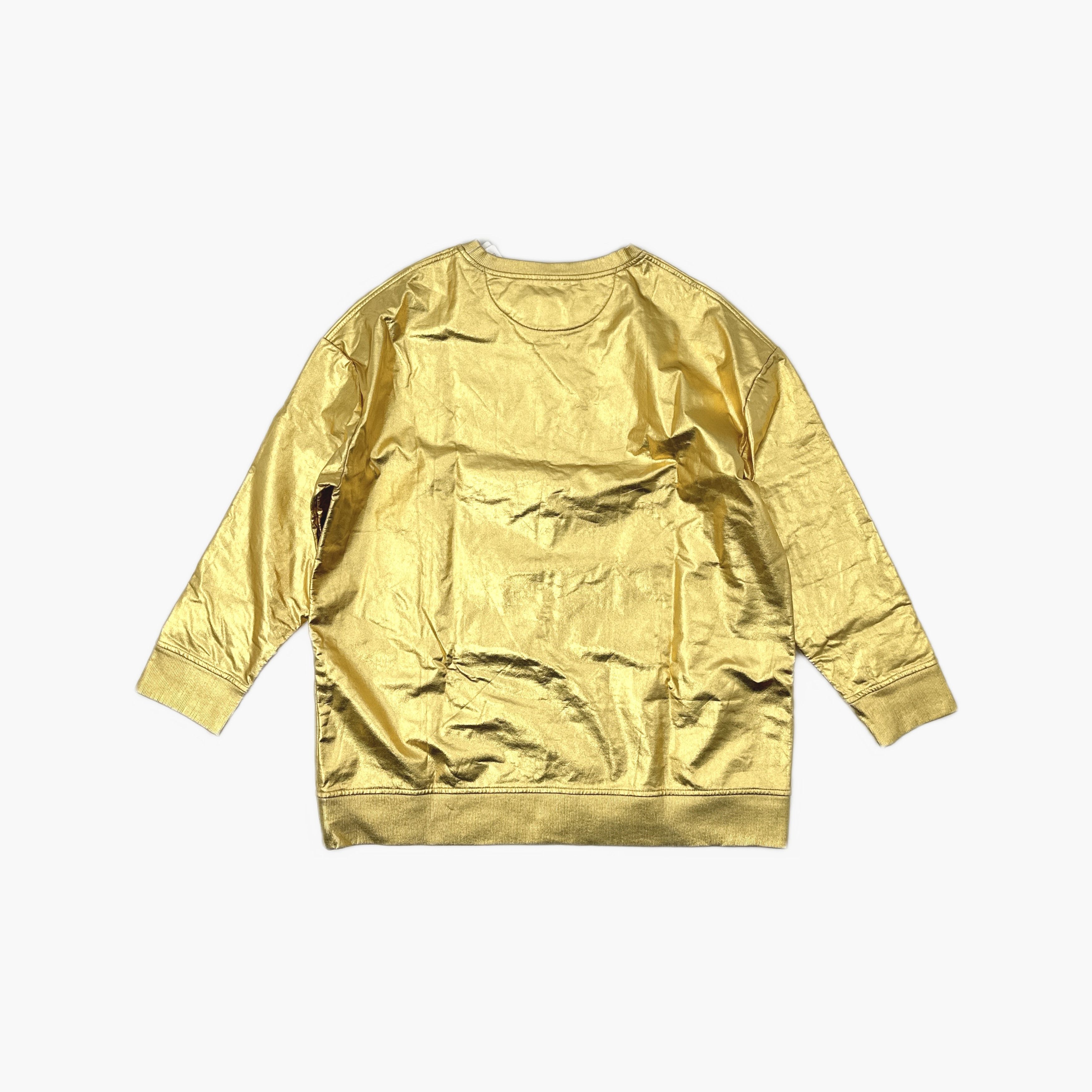 Valentino Valentino Gold Metallic Long Sleeve T-Shirt Size XS Size XS / US 0-2 / IT 36-38 - 2 Thumbnail