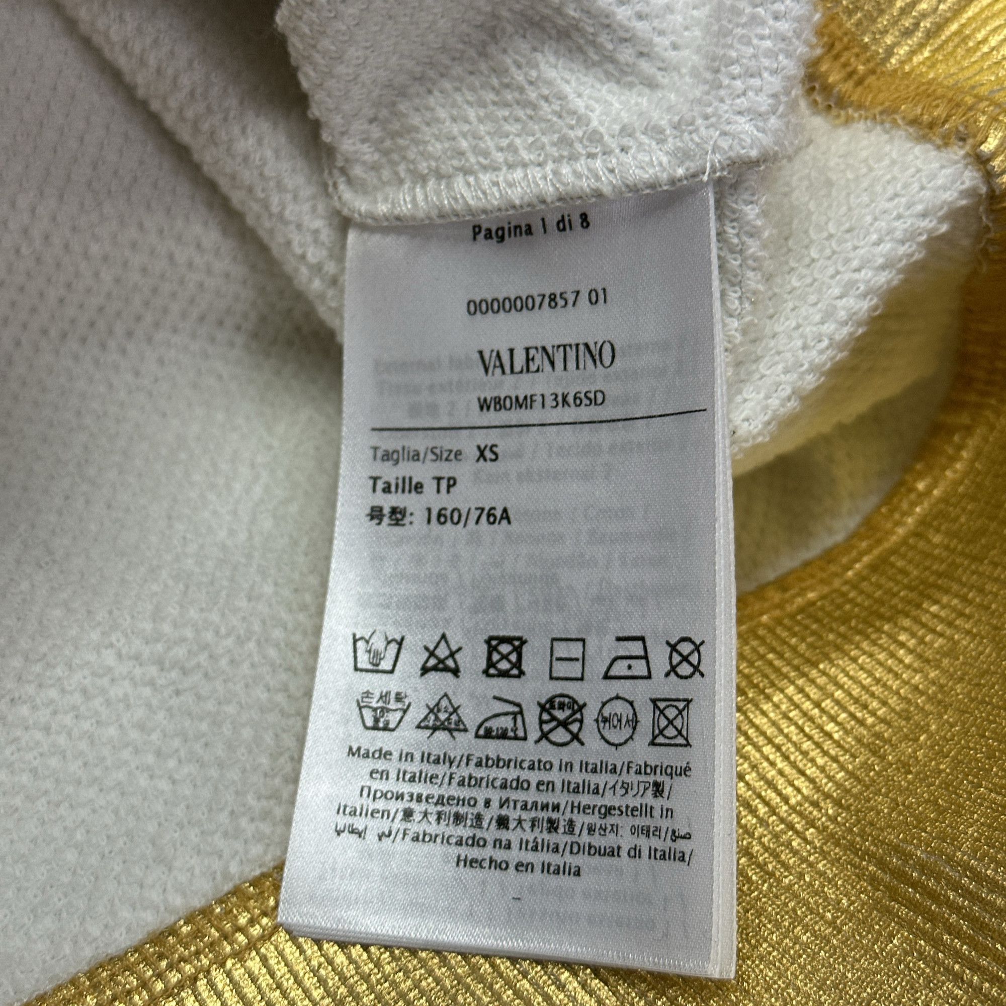 Valentino Valentino Gold Metallic Long Sleeve T-Shirt Size XS Size XS / US 0-2 / IT 36-38 - 5 Thumbnail