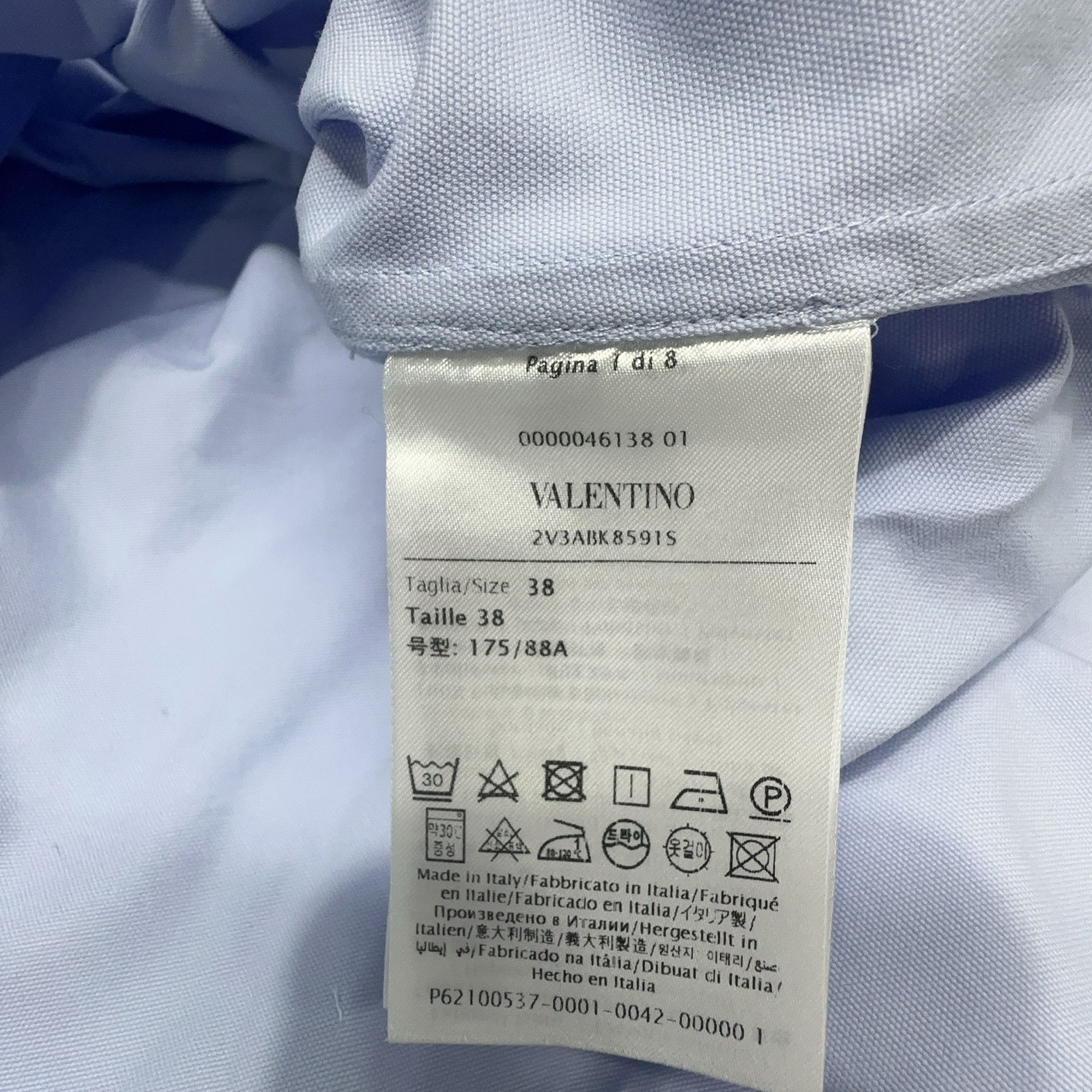 Valentino Valentino Logo Embroidery Button Up Shirt Size S Size US S / EU 44-46 / 1 - 3 Thumbnail