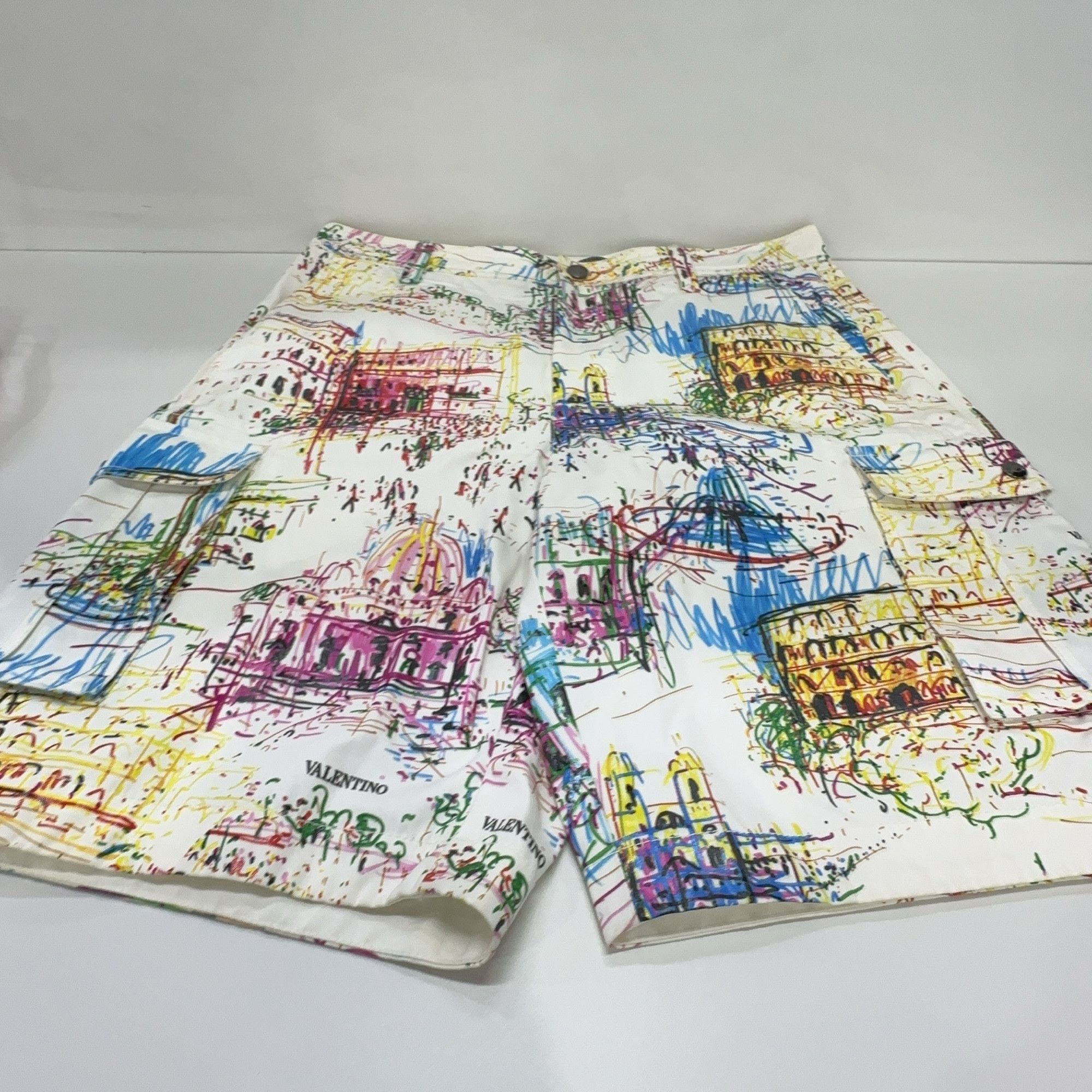 Valentino Valentino Architectural Print Cargo Shorts Size 32 Size US 32 / EU 48 - 6 Thumbnail