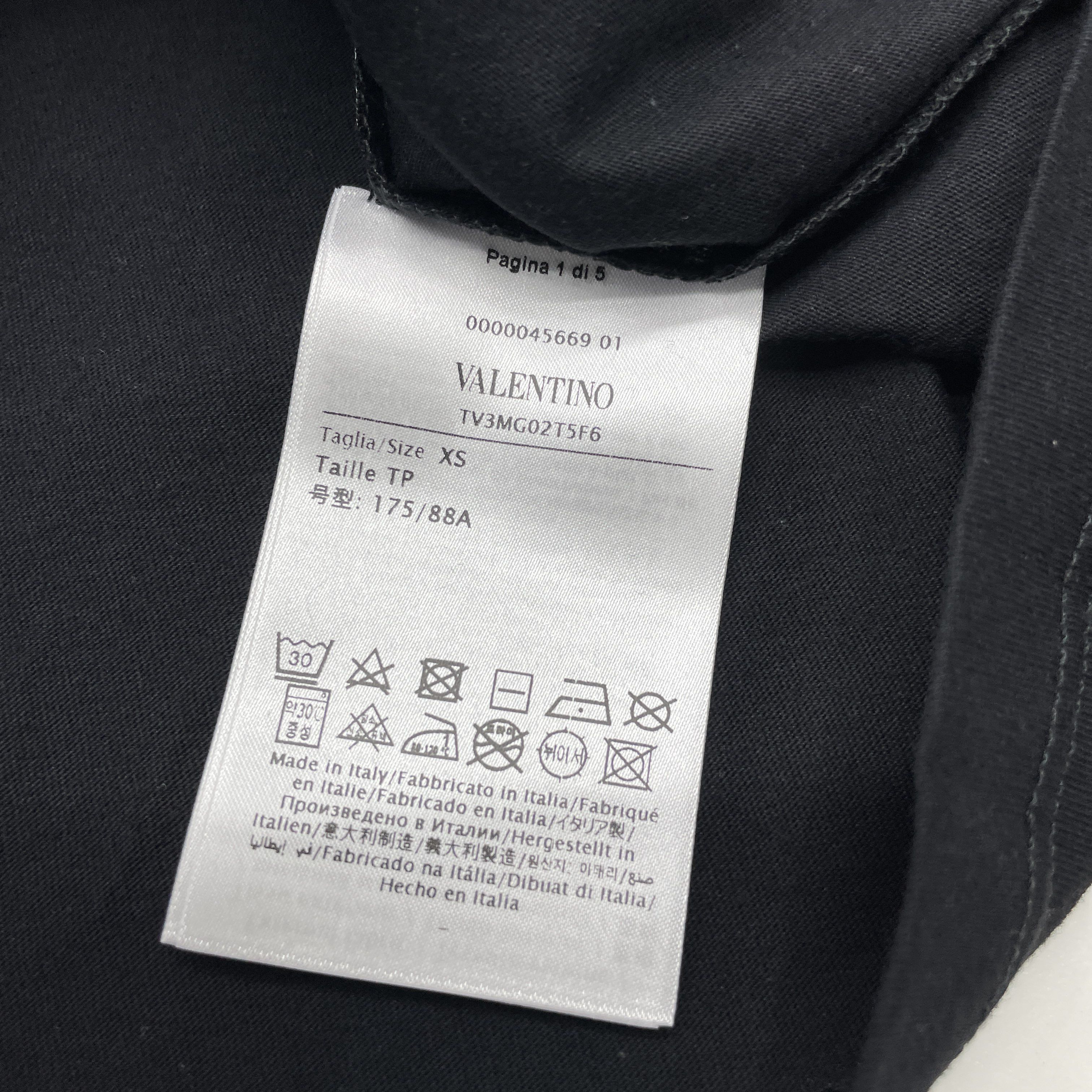 Valentino Valentino V Logo T-Shirt Size S Size US S / EU 44-46 / 1 - 4 Thumbnail