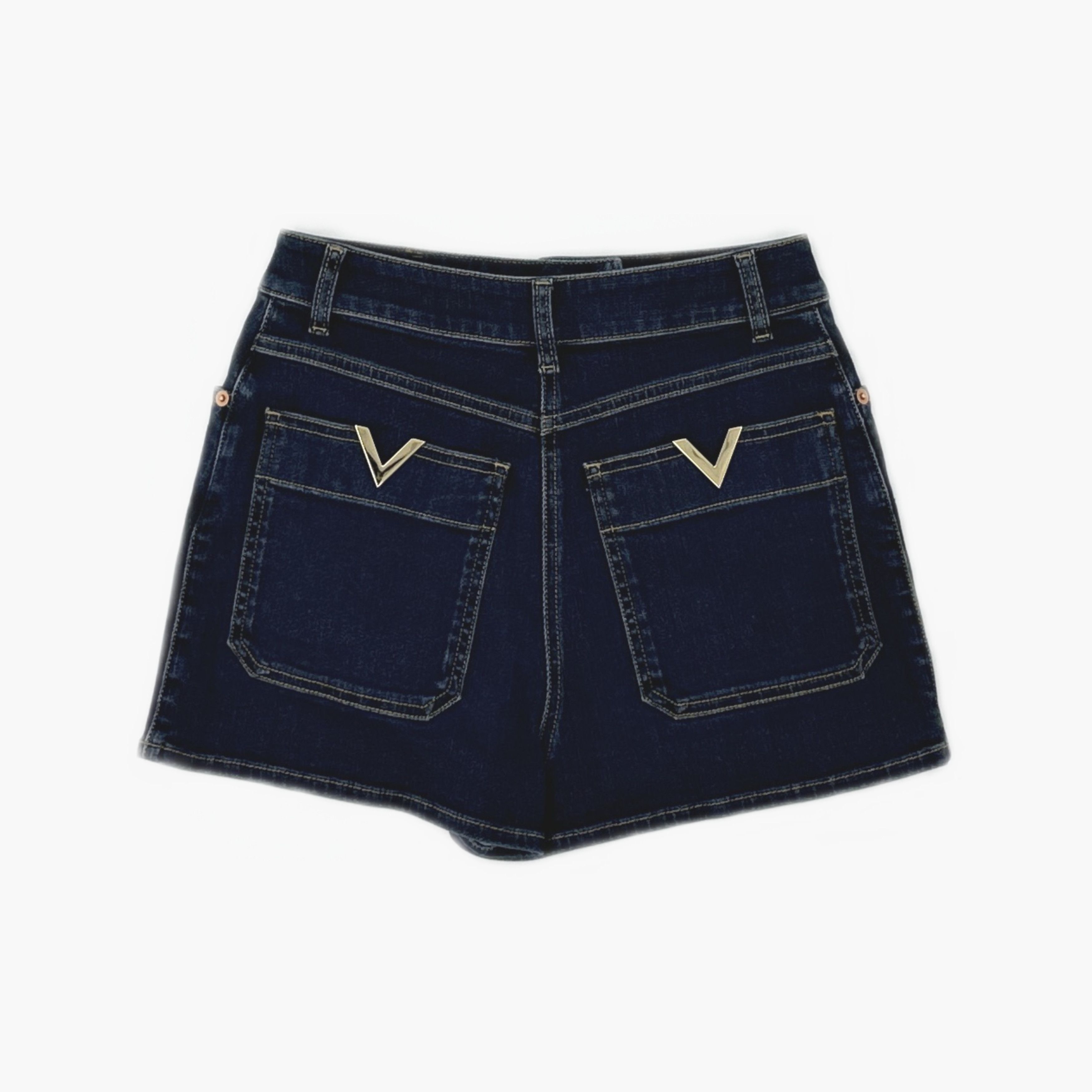 Valentino Valentino V Logo Denim Shorts Size 25 Size 25" / US 0 / IT 36 - 2 Thumbnail