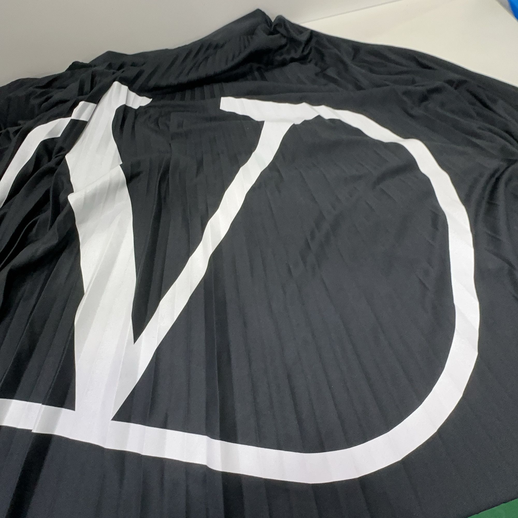 Valentino Valentino V Logo Pleated Midi Skirt XS Size 26" / US 2 / IT 38 - 9 Thumbnail