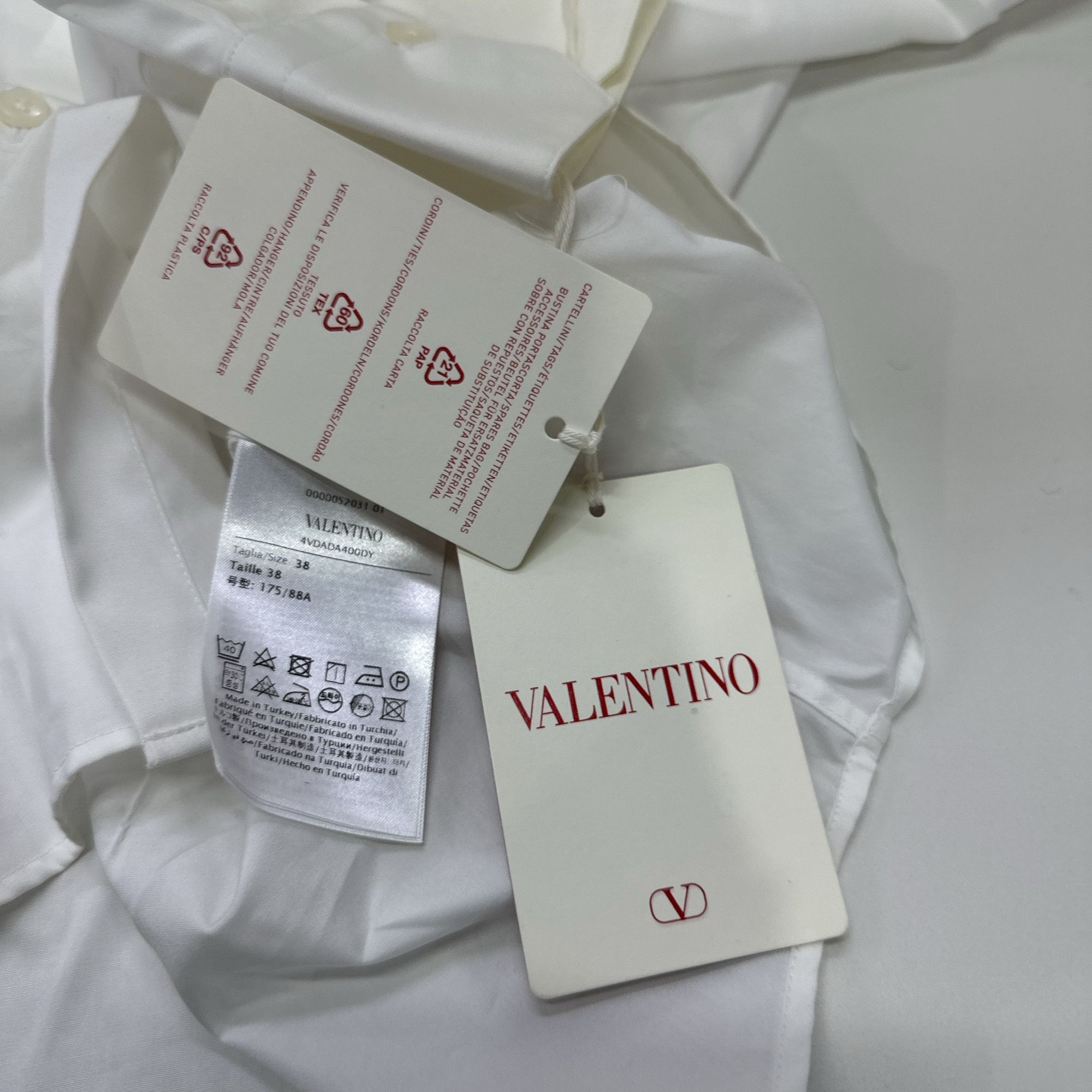 Valentino Valentino White Long Sleeve Button Up Shirt Size S Size US S / EU 44-46 / 1 - 4 Thumbnail