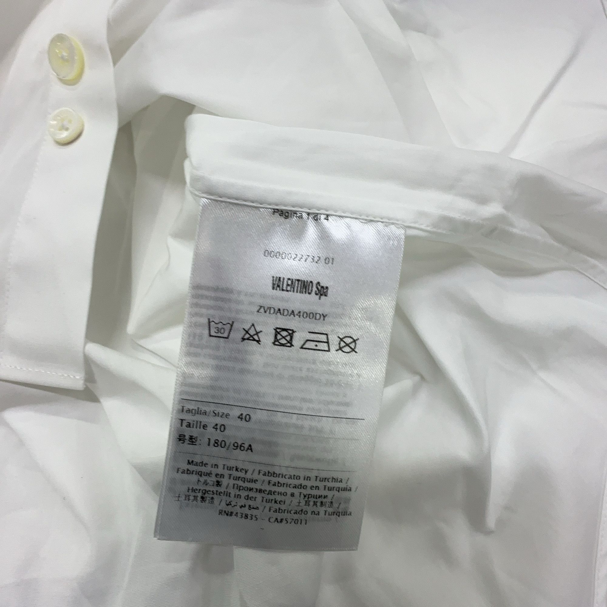 Valentino Valentino Cotton Button Up Shirt Size M Size US XXS / EU 40 - 3 Thumbnail