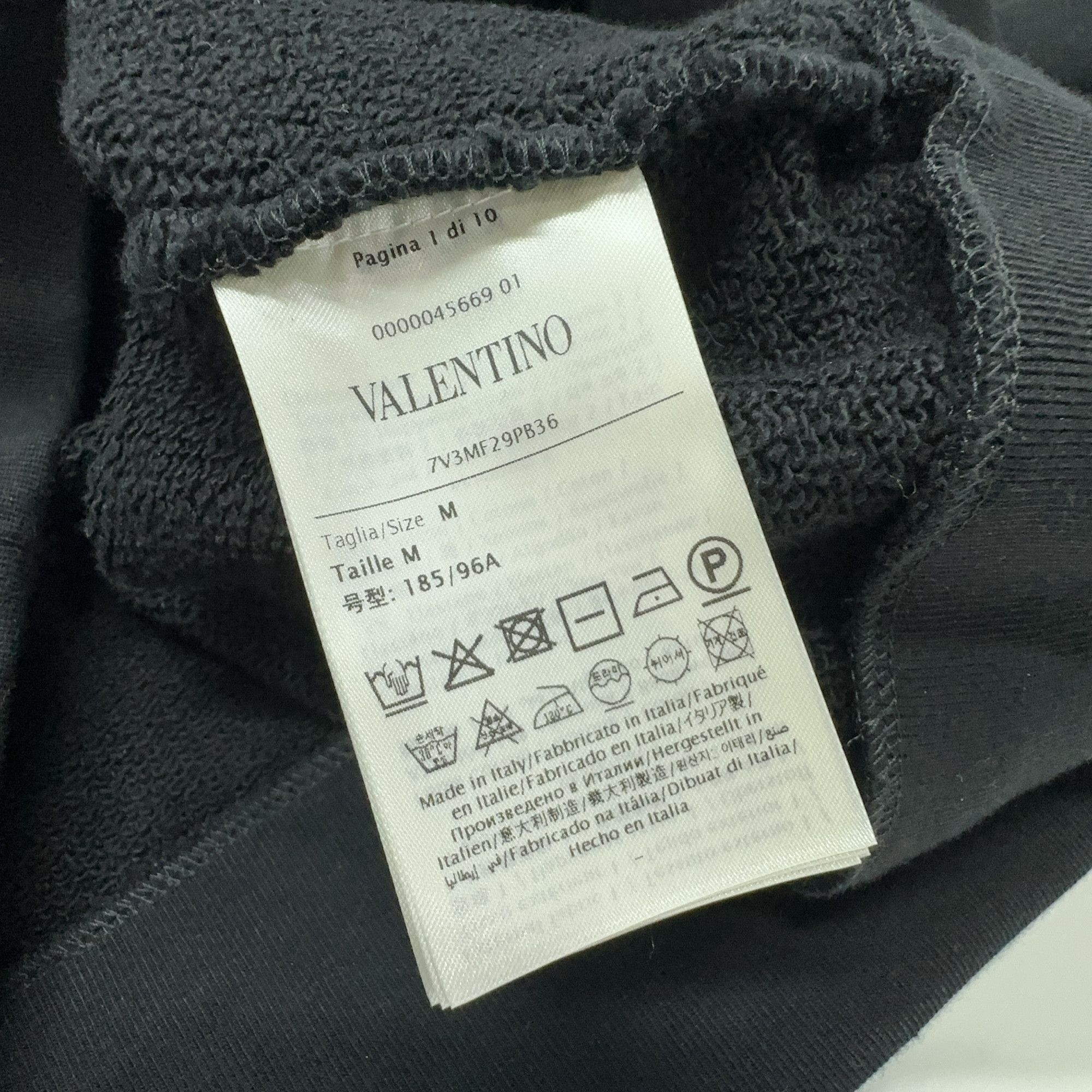 Valentino Valentino V Logo Patch Zip Up Hoodie Size M Size US M / EU 48-50 / 2 - 5 Thumbnail