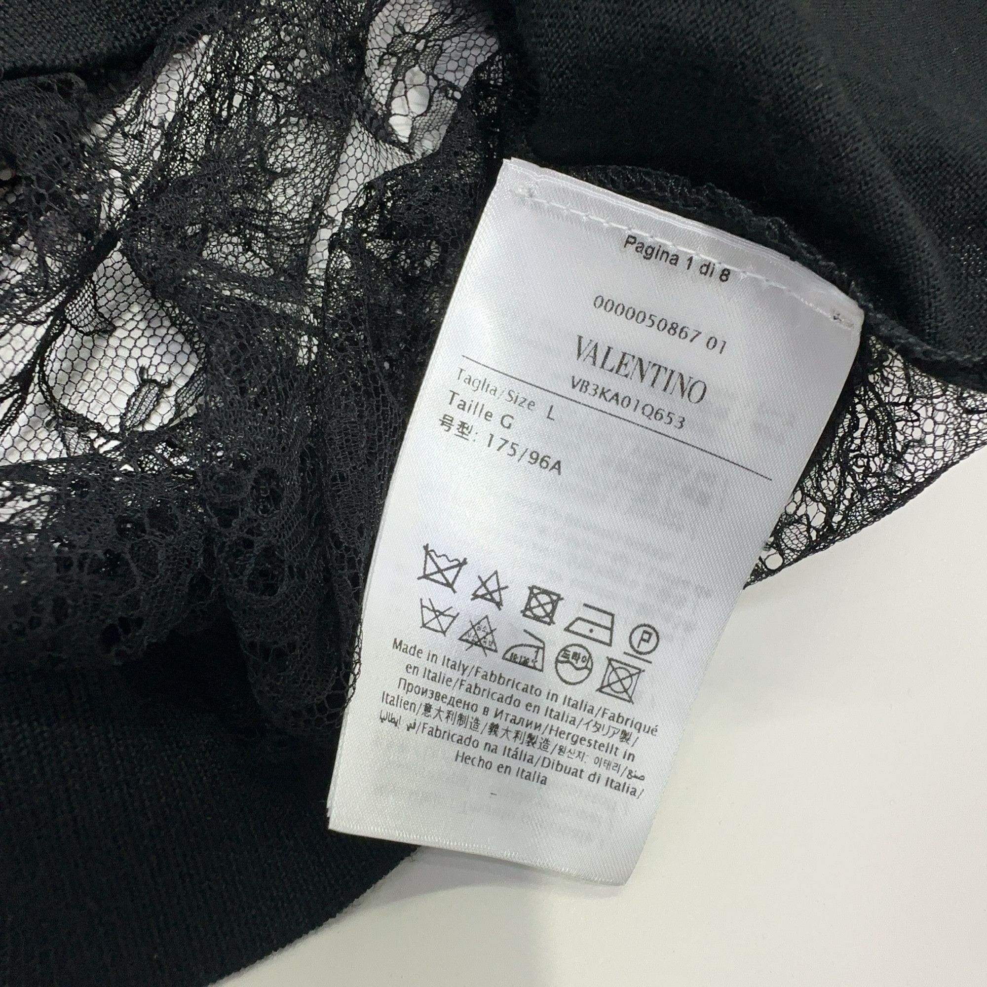 Valentino Valentino Lace Panel Cardigan Size L Size US L / EU 52-54 / 3 - 4 Thumbnail