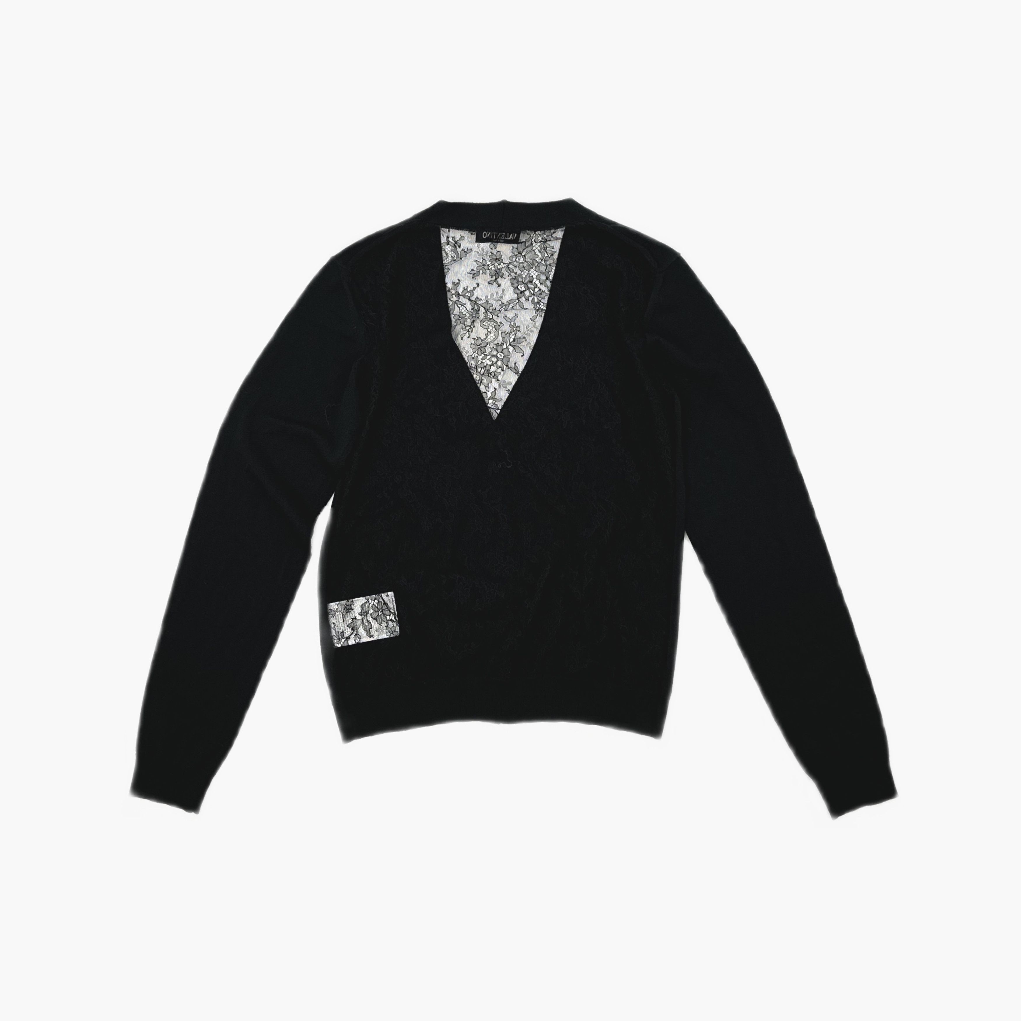 Valentino Valentino Lace Panel Cardigan Size M Size US M / EU 48-50 / 2 - 2 Thumbnail