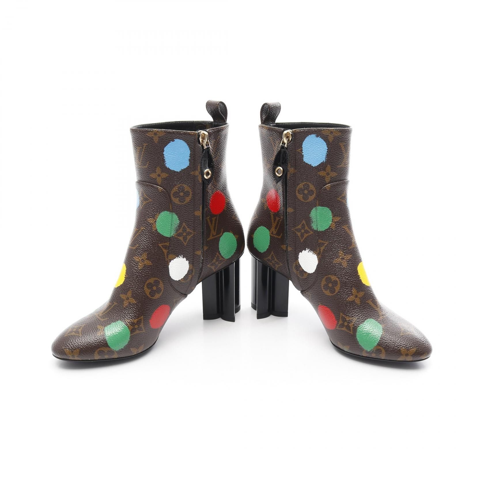 Louis Vuitton Louis Vuitton Louis Vuitton LV YK Painted Dot Monogram Shoes Textile Shoes DUTY FREE for USA Size ONE SIZE - 3 Thumbnail