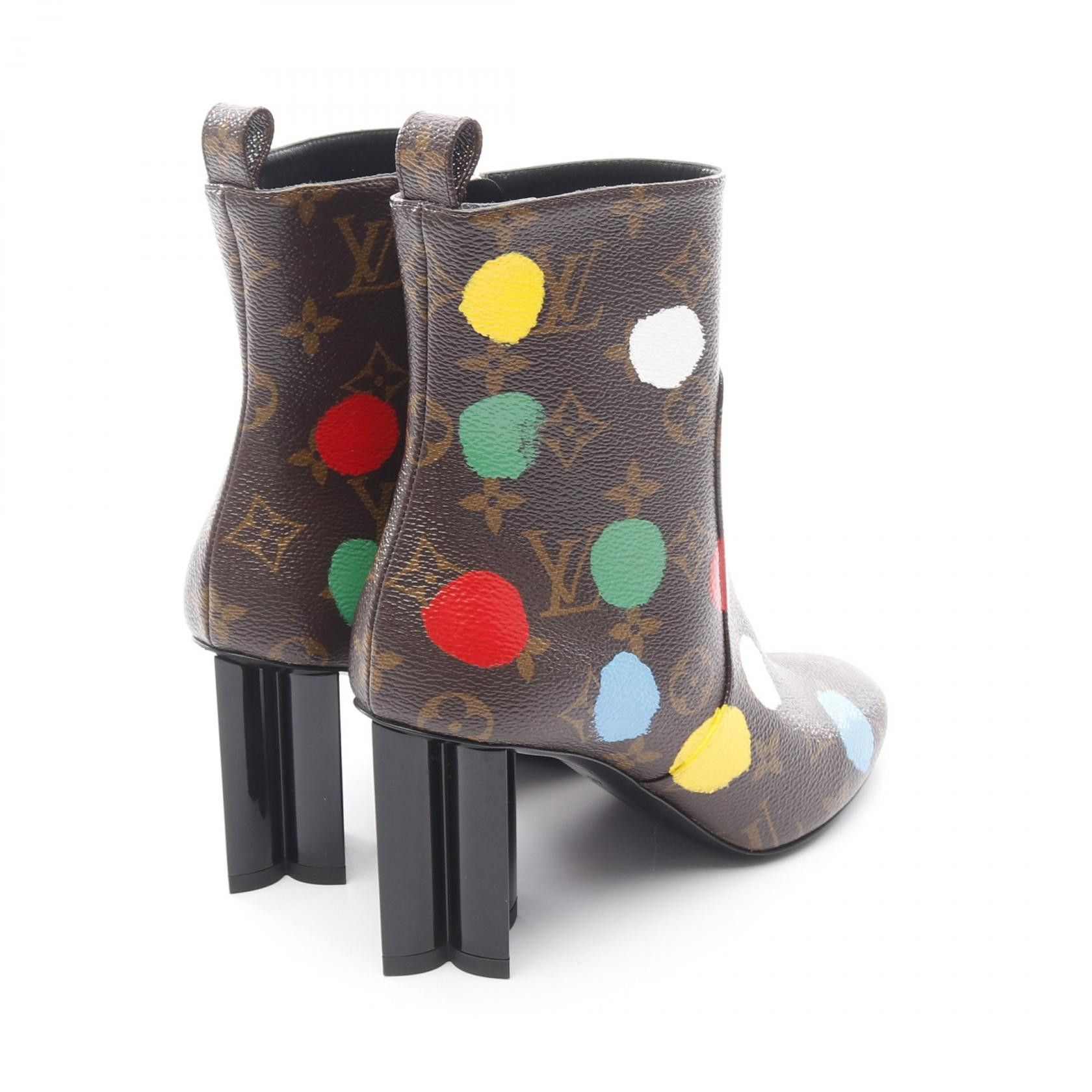 Louis Vuitton Louis Vuitton Louis Vuitton LV YK Painted Dot Monogram Shoes Textile Shoes DUTY FREE for USA Size ONE SIZE - 2 Thumbnail