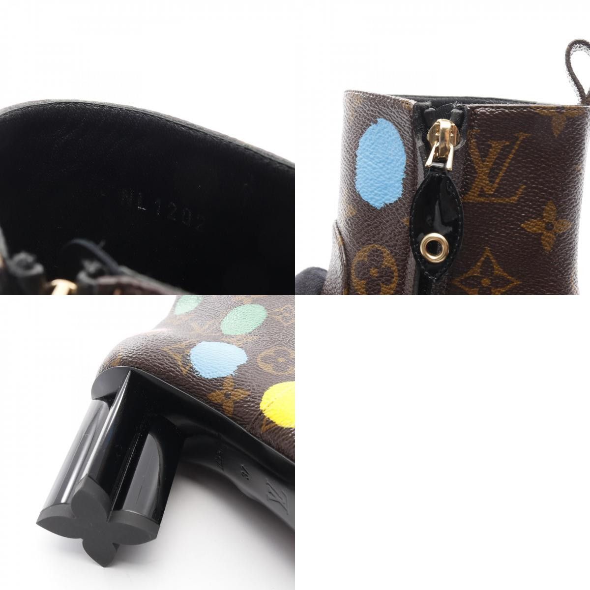 Louis Vuitton Louis Vuitton Louis Vuitton LV YK Painted Dot Monogram Shoes Textile Shoes DUTY FREE for USA Size ONE SIZE - 10 Thumbnail