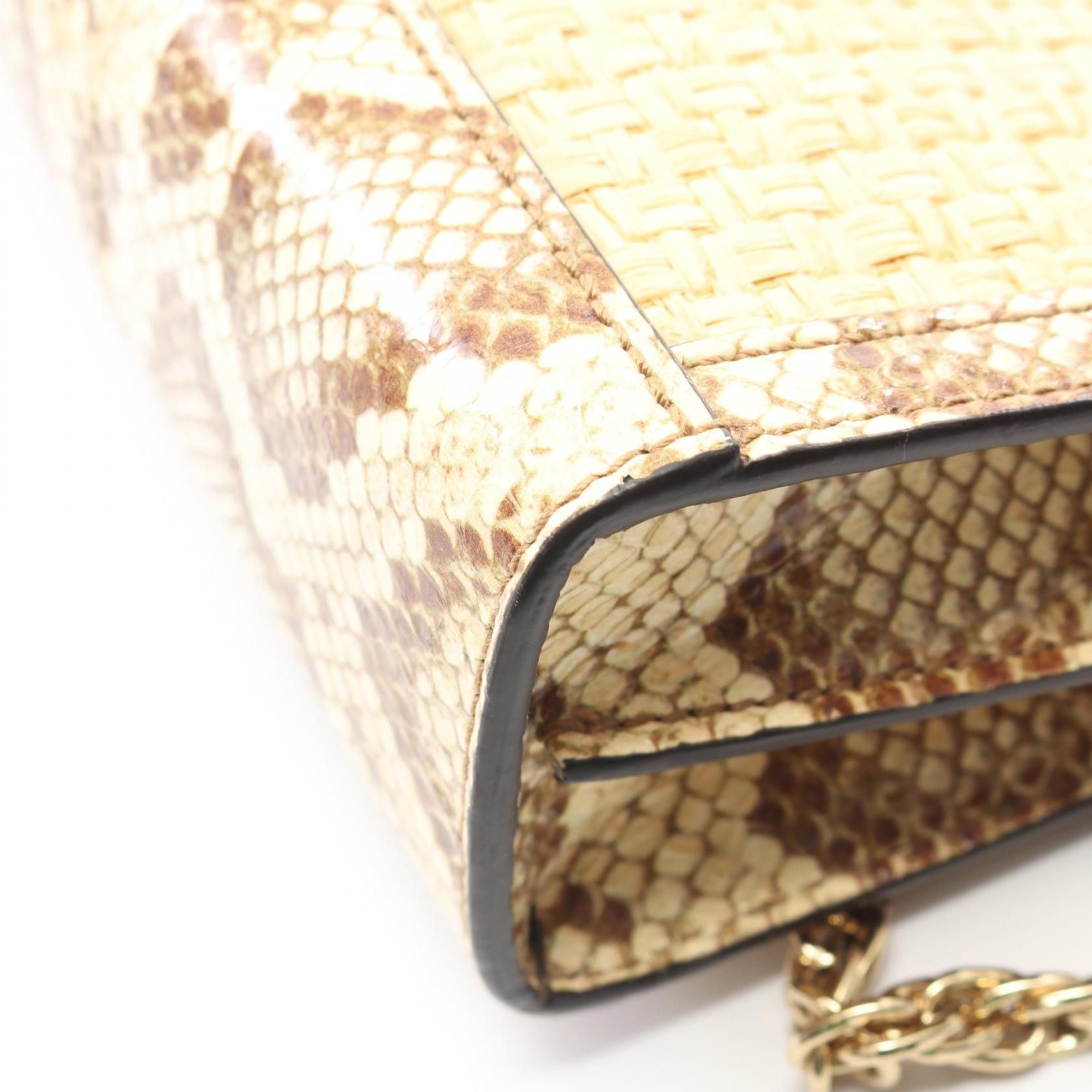 Gucci Gucci Gucci Ophidia exotic leather raffia shoulder bag Leather Shoulder Bag 503877 DUTY FREE for USA Size ONE SIZE - 6 Thumbnail
