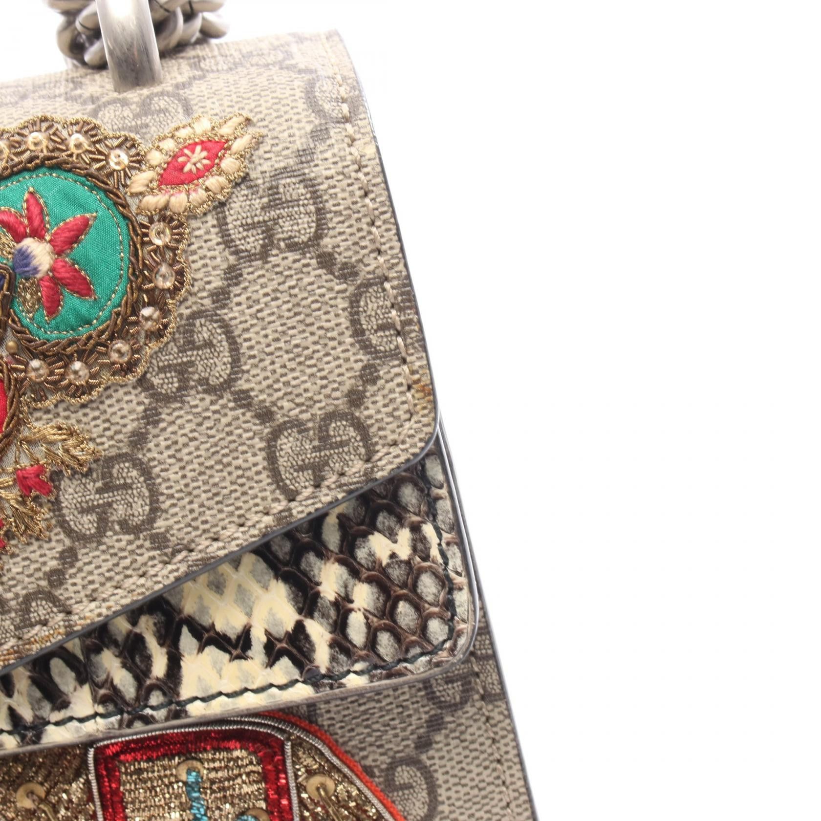 Gucci Gucci Gucci Dionysus GG Supreme Coated Canvas Exotic Leather Shoulder Bag Textile Shoulder Bag DUTY FREE for USA Size ONE SIZE - 8 Thumbnail