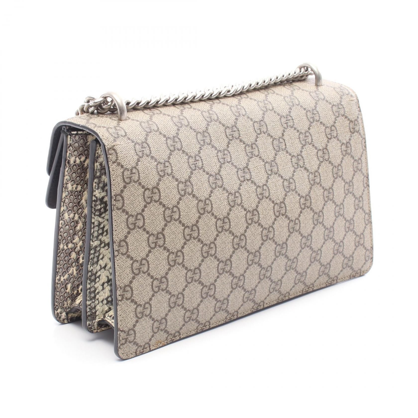 Gucci Gucci Gucci Dionysus GG Supreme Coated Canvas Exotic Leather Shoulder Bag Textile Shoulder Bag DUTY FREE for USA Size ONE SIZE - 2 Thumbnail
